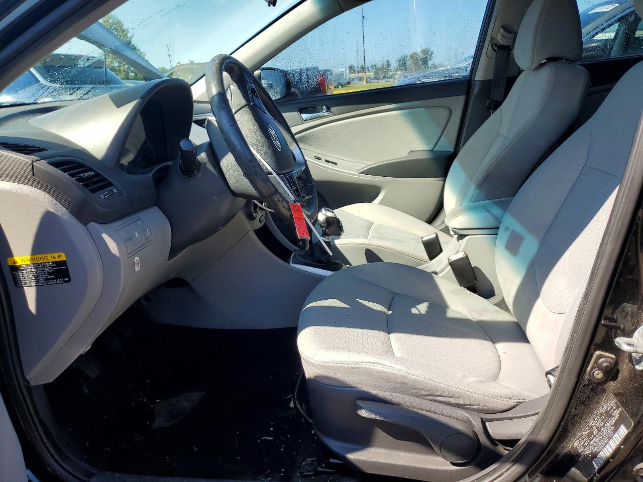 2012 Hyundai Accent Se Черный vin: KMHCU5AE2CU018758