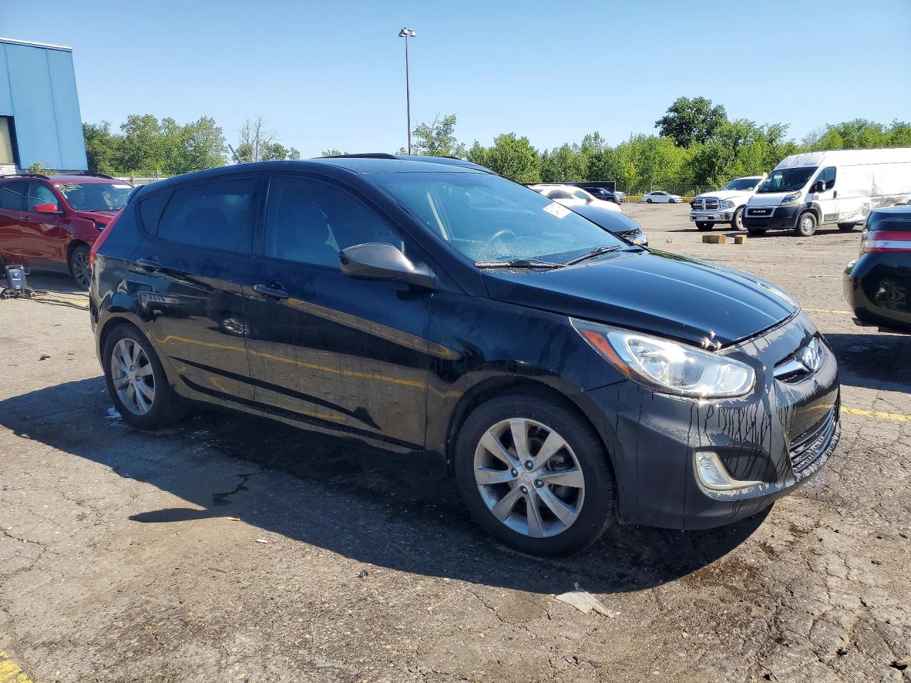 2012 Hyundai Accent Se Черный vin: KMHCU5AE2CU018758