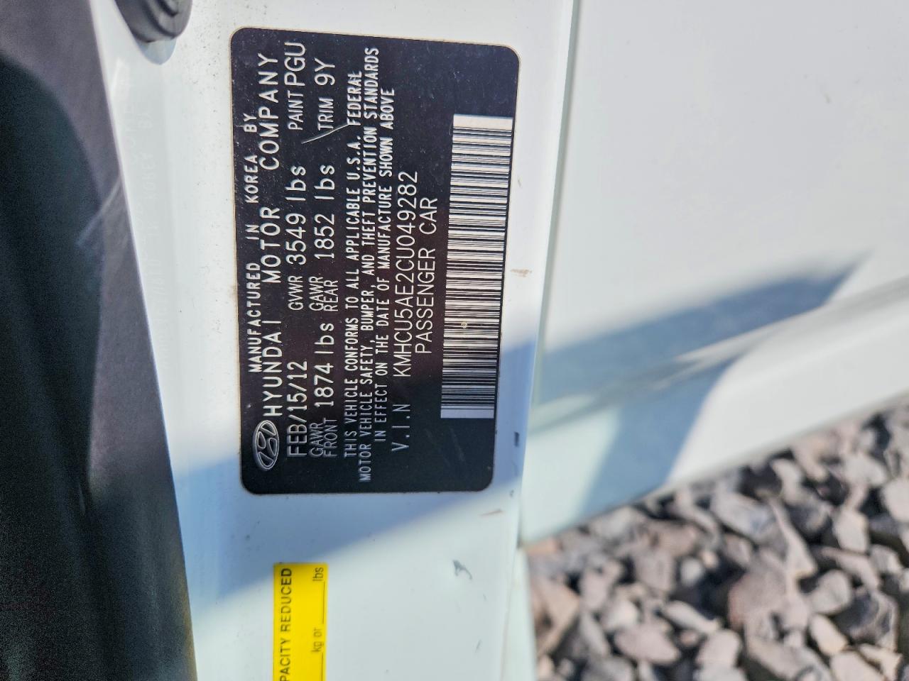 2012 Hyundai Accent Se White vin: KMHCU5AE2CU049282