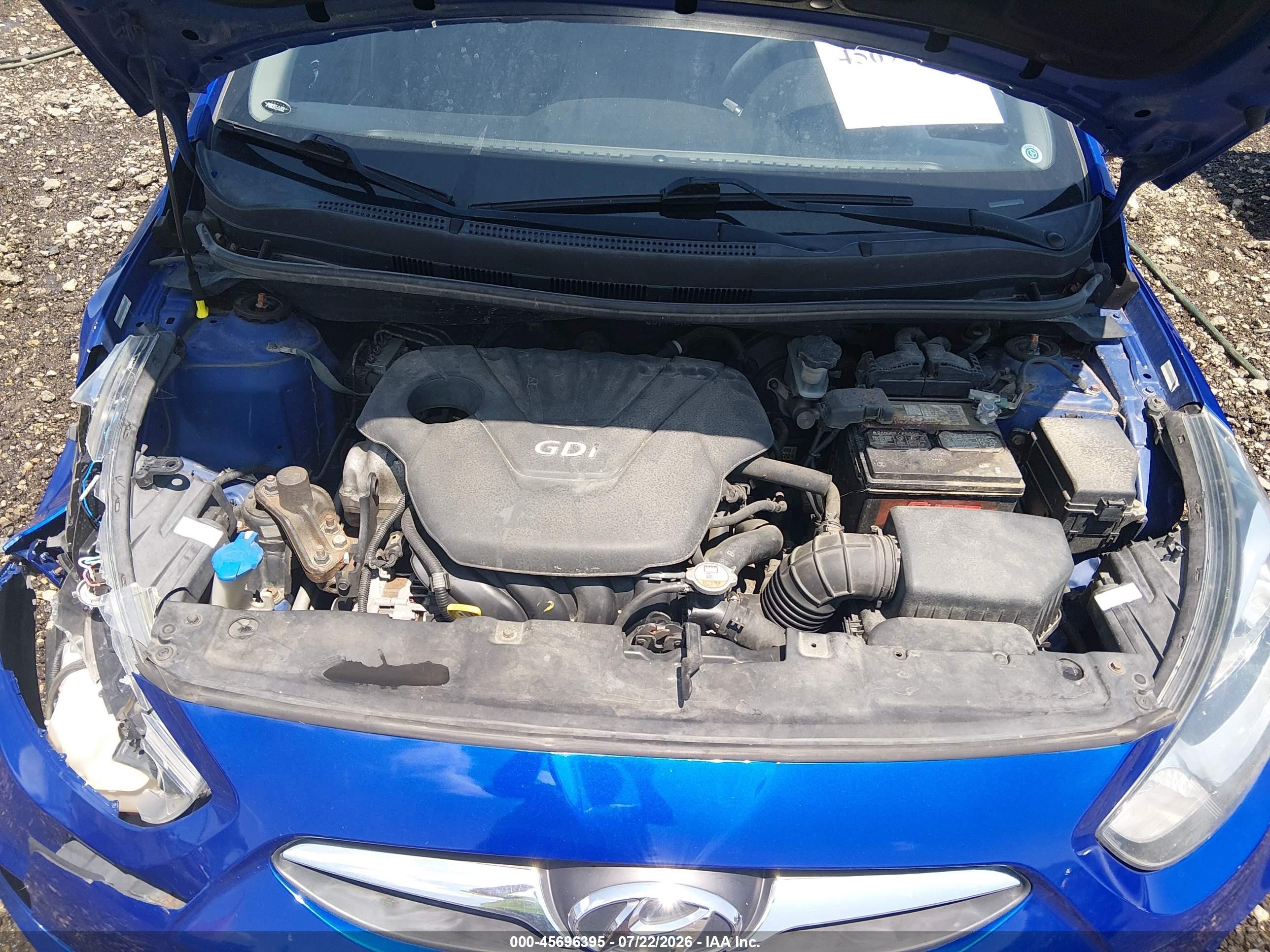 2012 Hyundai Accent Se Blue vin: KMHCU5AE2CU050447