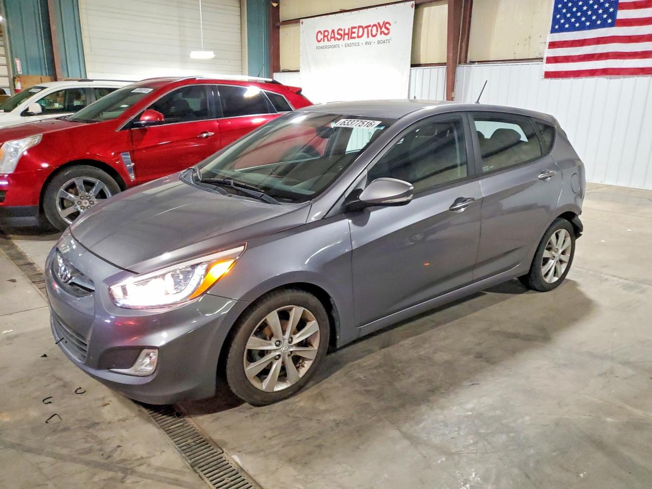 2014 Hyundai Accent Se Gray vin: KMHCU5AE2EU190291