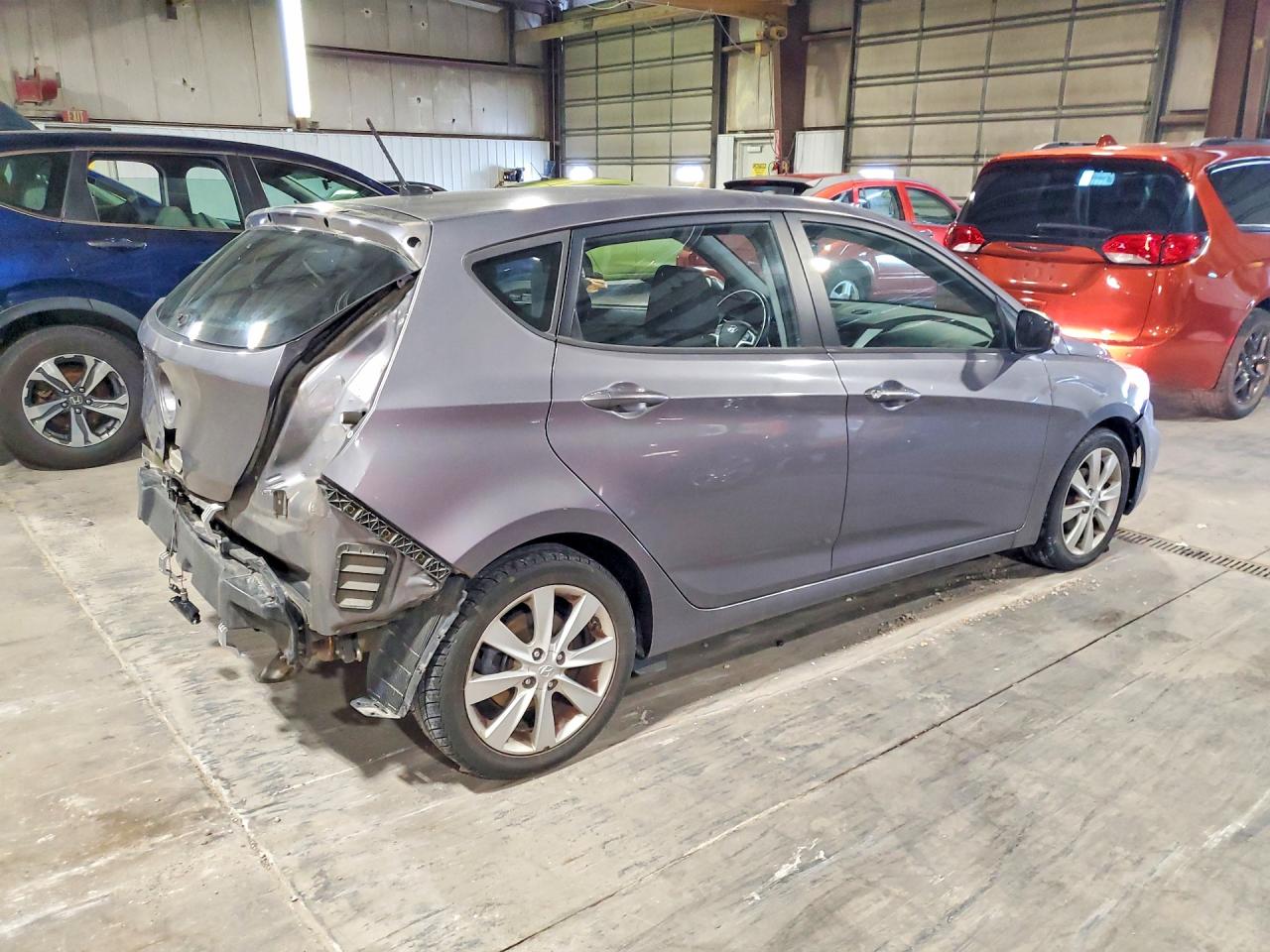 2014 Hyundai Accent Se Gray vin: KMHCU5AE2EU190291