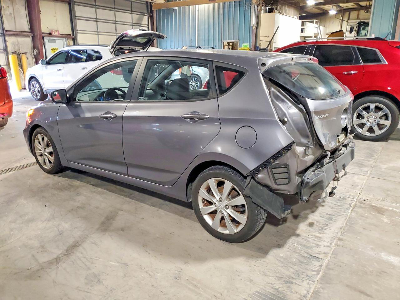 2014 Hyundai Accent Se Gray vin: KMHCU5AE2EU190291
