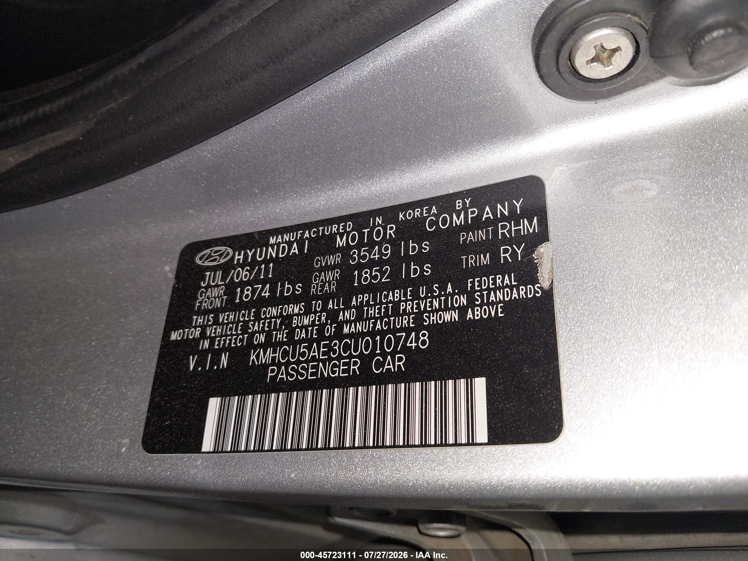 2012 Hyundai Accent Se Серебряный vin: KMHCU5AE3CU010748