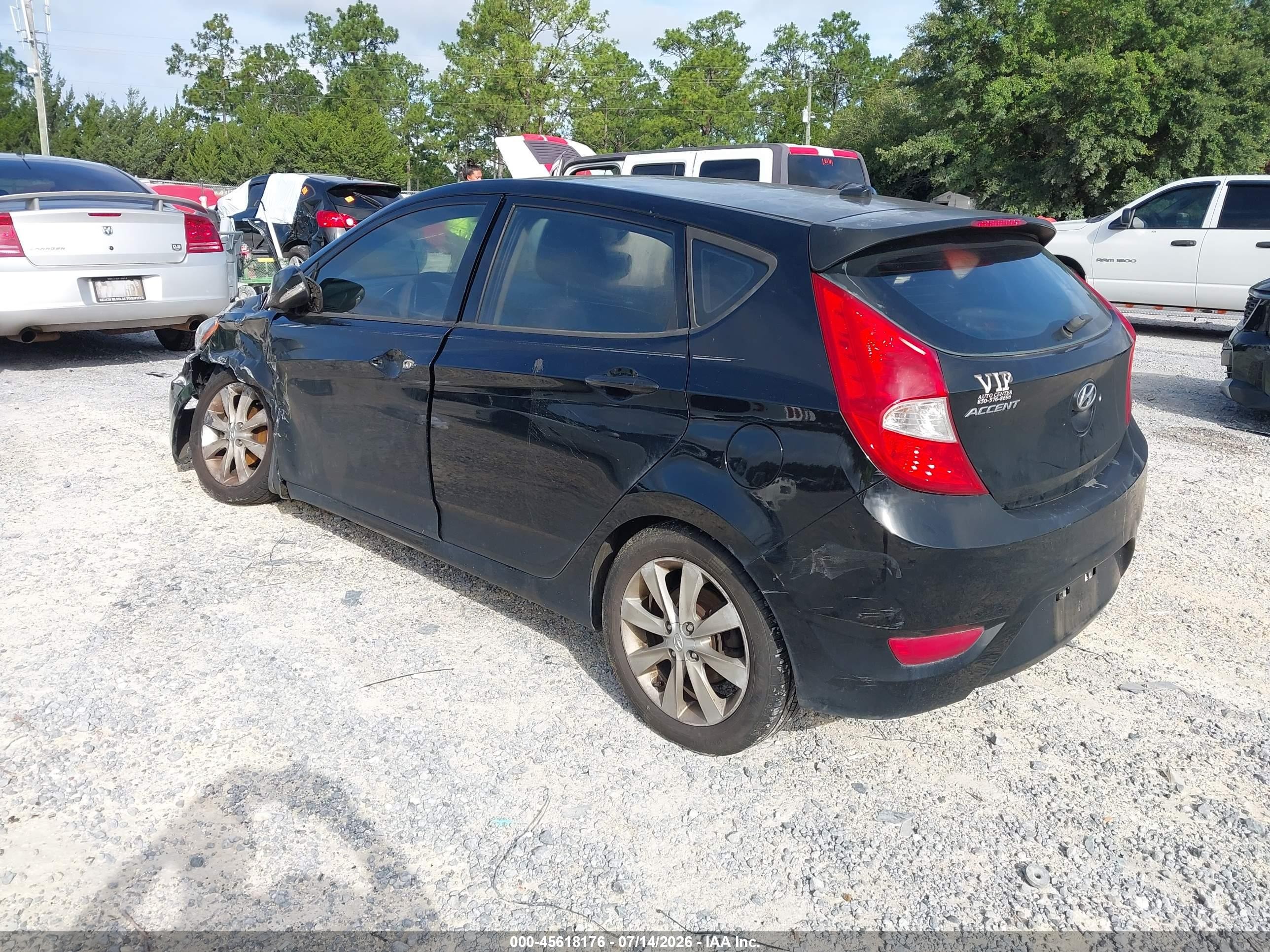 2013 Hyundai Accent Se Black vin: KMHCU5AE3DU077478