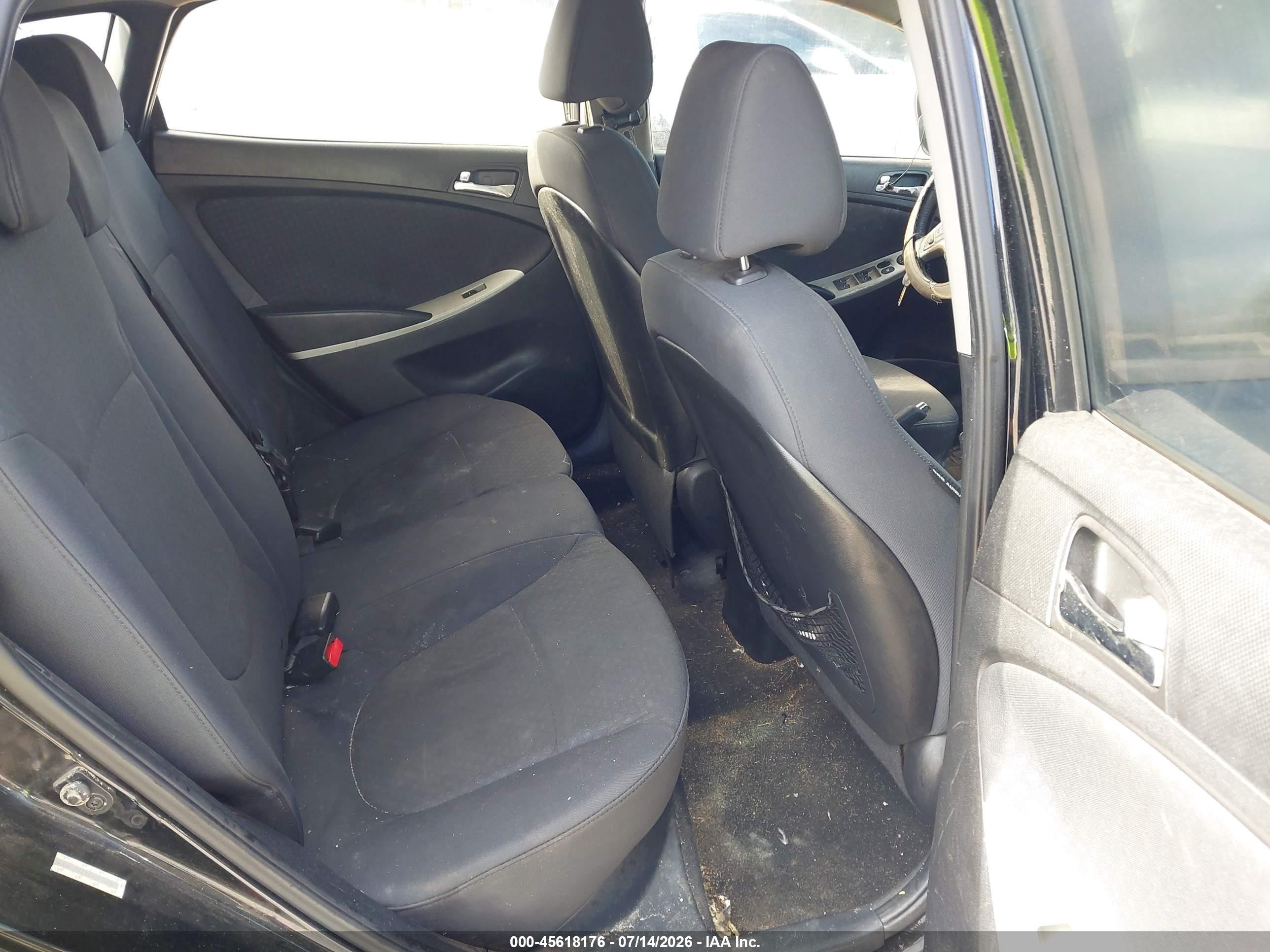 2013 Hyundai Accent Se Black vin: KMHCU5AE3DU077478