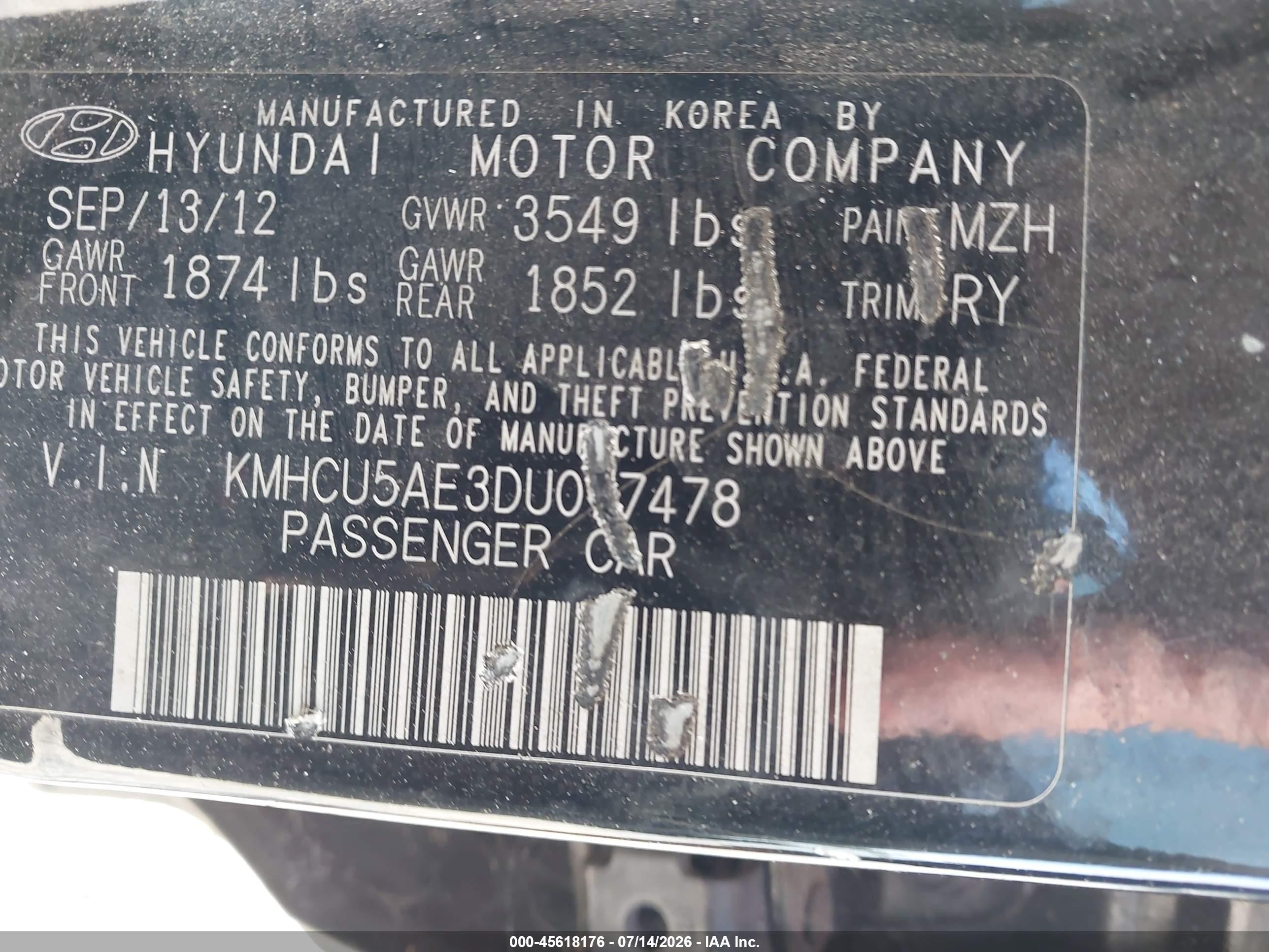 2013 Hyundai Accent Se Black vin: KMHCU5AE3DU077478