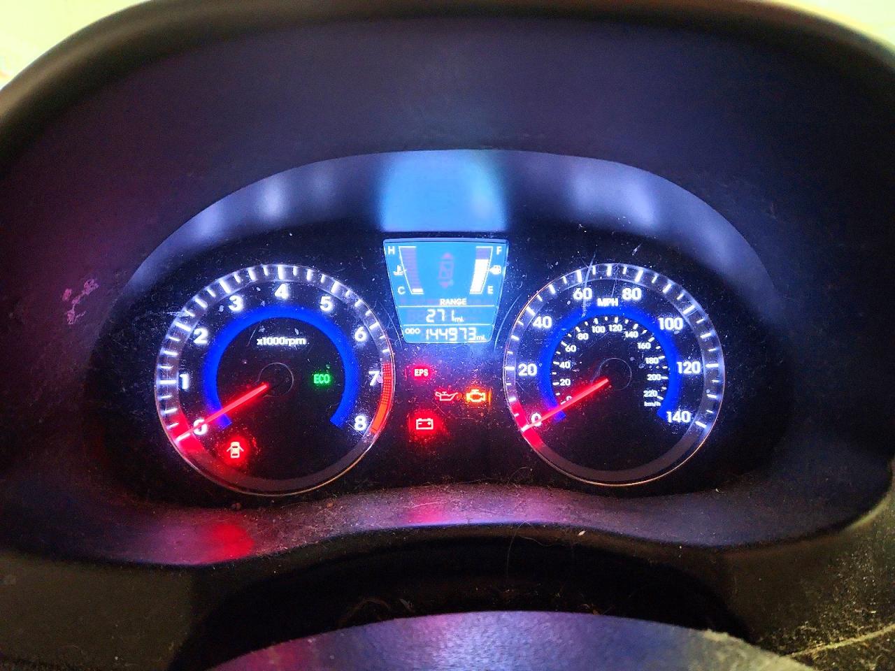 2013 Hyundai Accent Gls Blue vin: KMHCU5AE3DU084978
