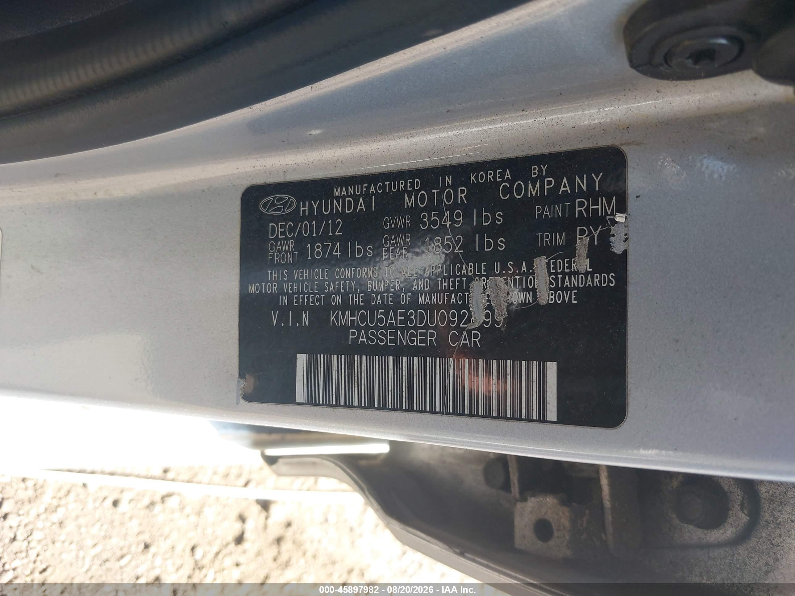 2013 Hyundai Accent Se Silver vin: KMHCU5AE3DU092899