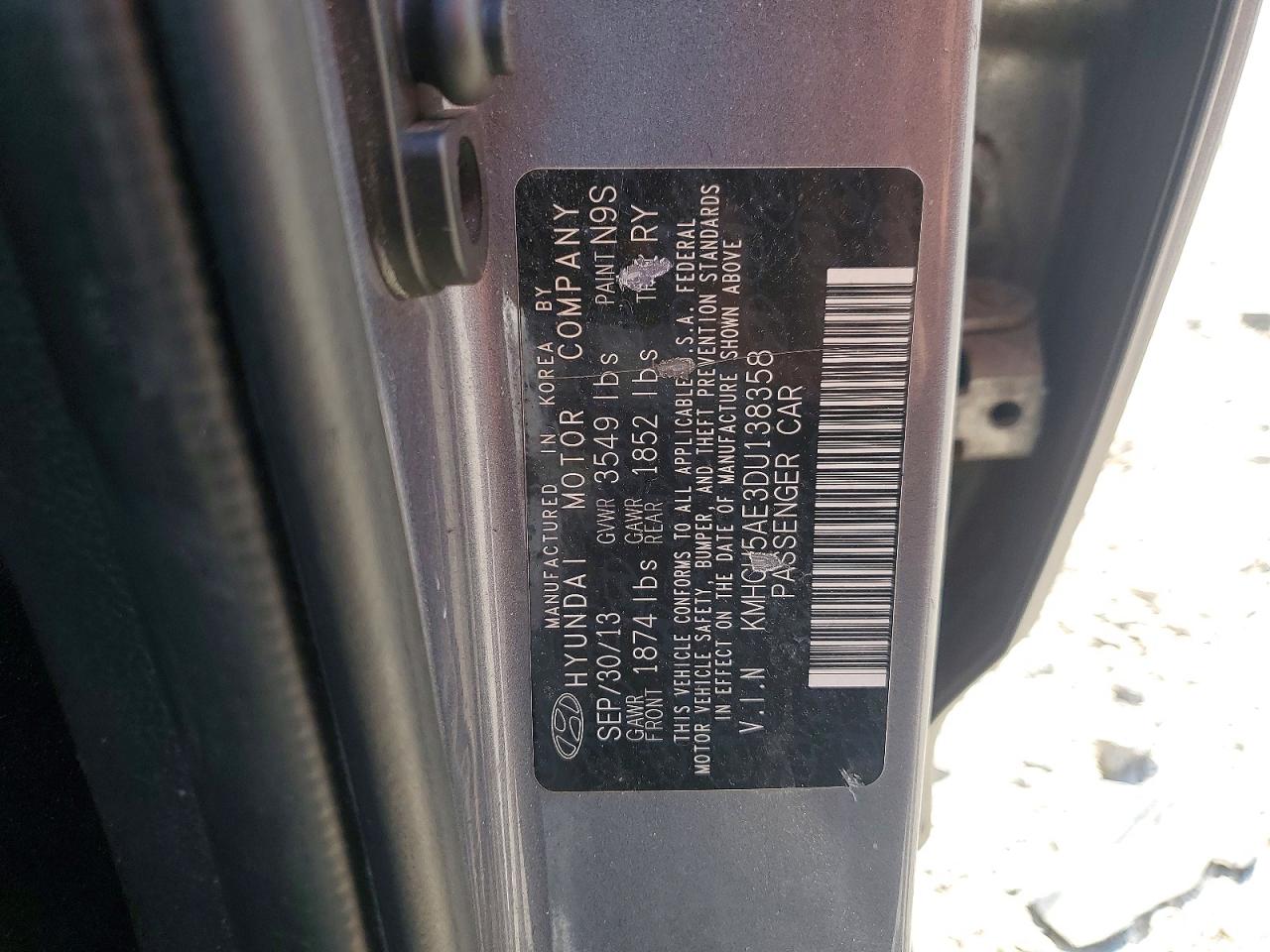 2013 Hyundai Accent Se Gray vin: KMHCU5AE3DU138358