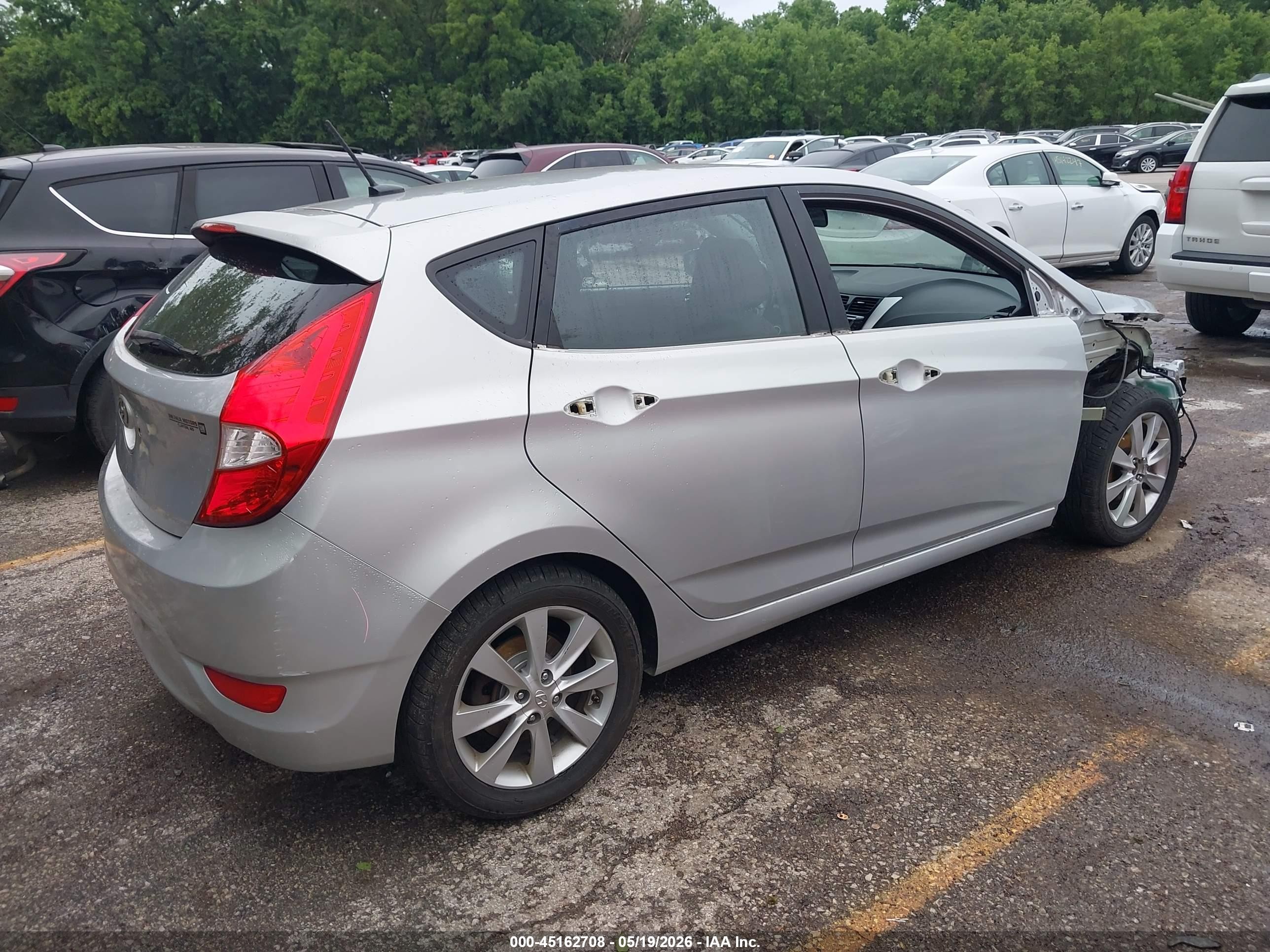 2014 Hyundai Accent Se Silver vin: KMHCU5AE3EU173970