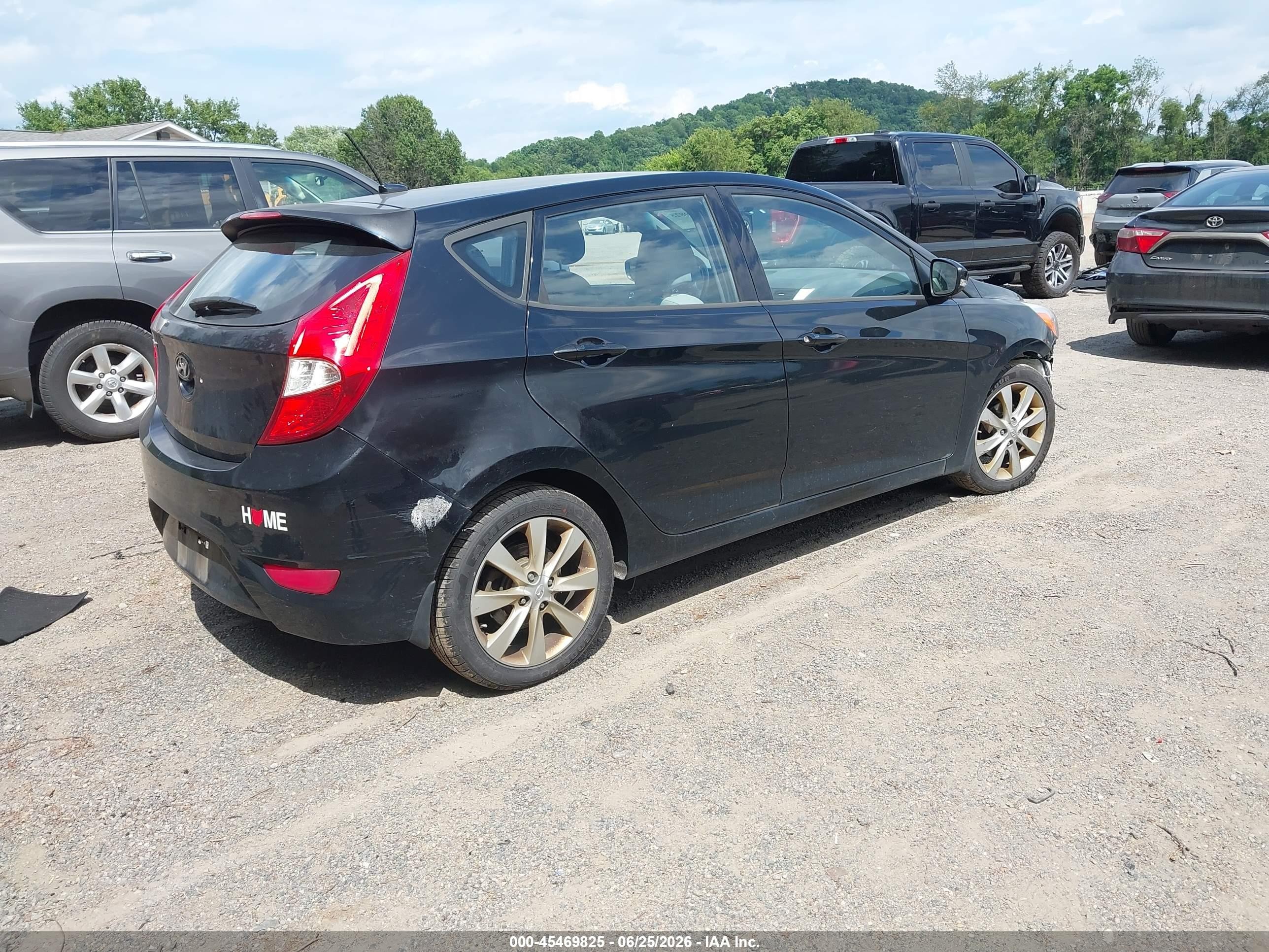 2014 Hyundai Accent Se Black vin: KMHCU5AE3EU178666