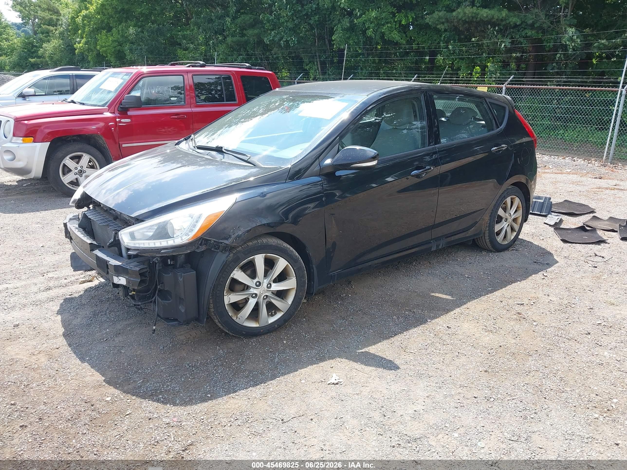 2014 Hyundai Accent Se Black vin: KMHCU5AE3EU178666