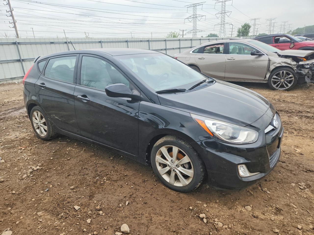 2012 Hyundai Accent Se Black vin: KMHCU5AE4CU008880