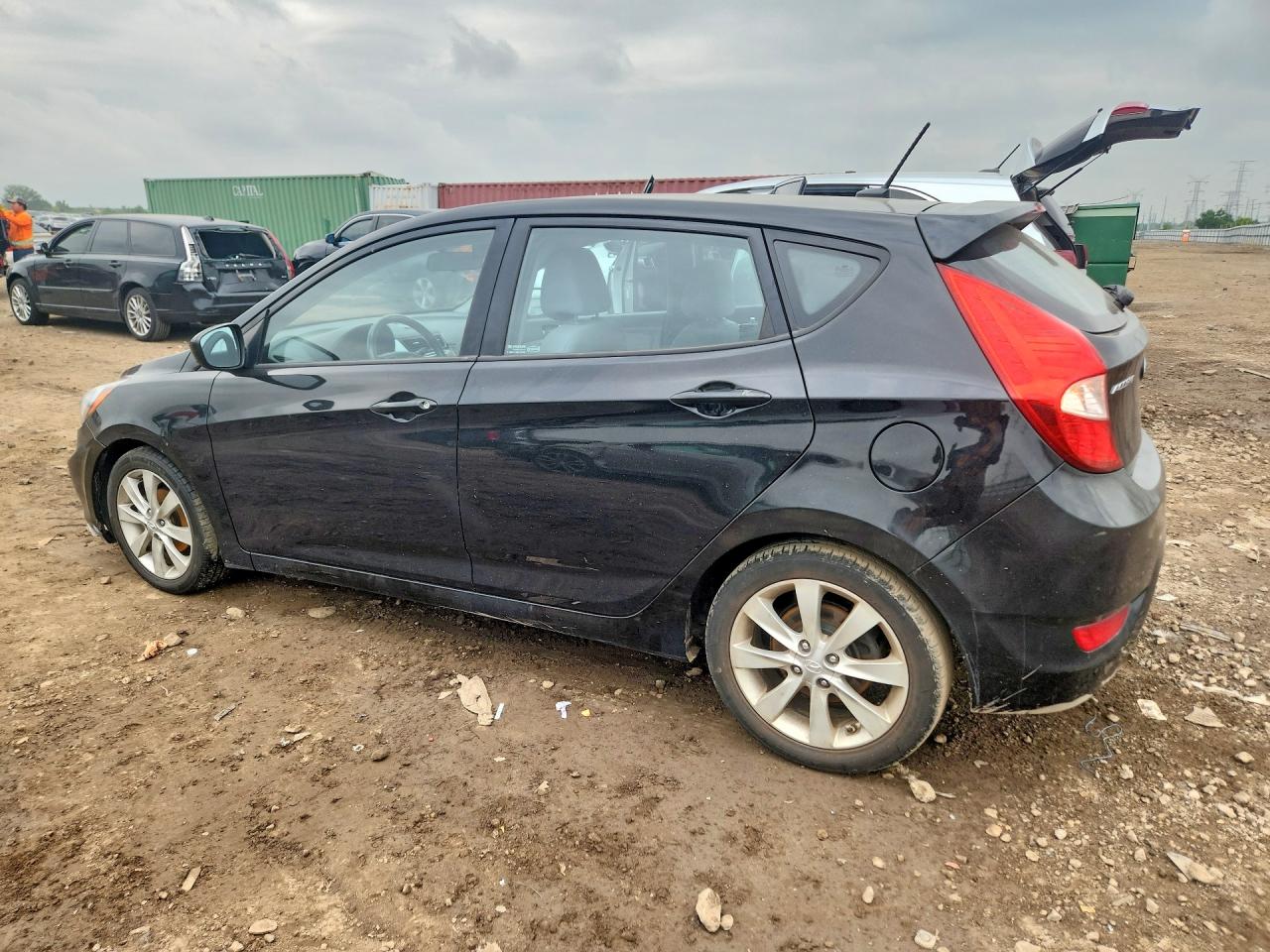 2012 Hyundai Accent Se Black vin: KMHCU5AE4CU008880