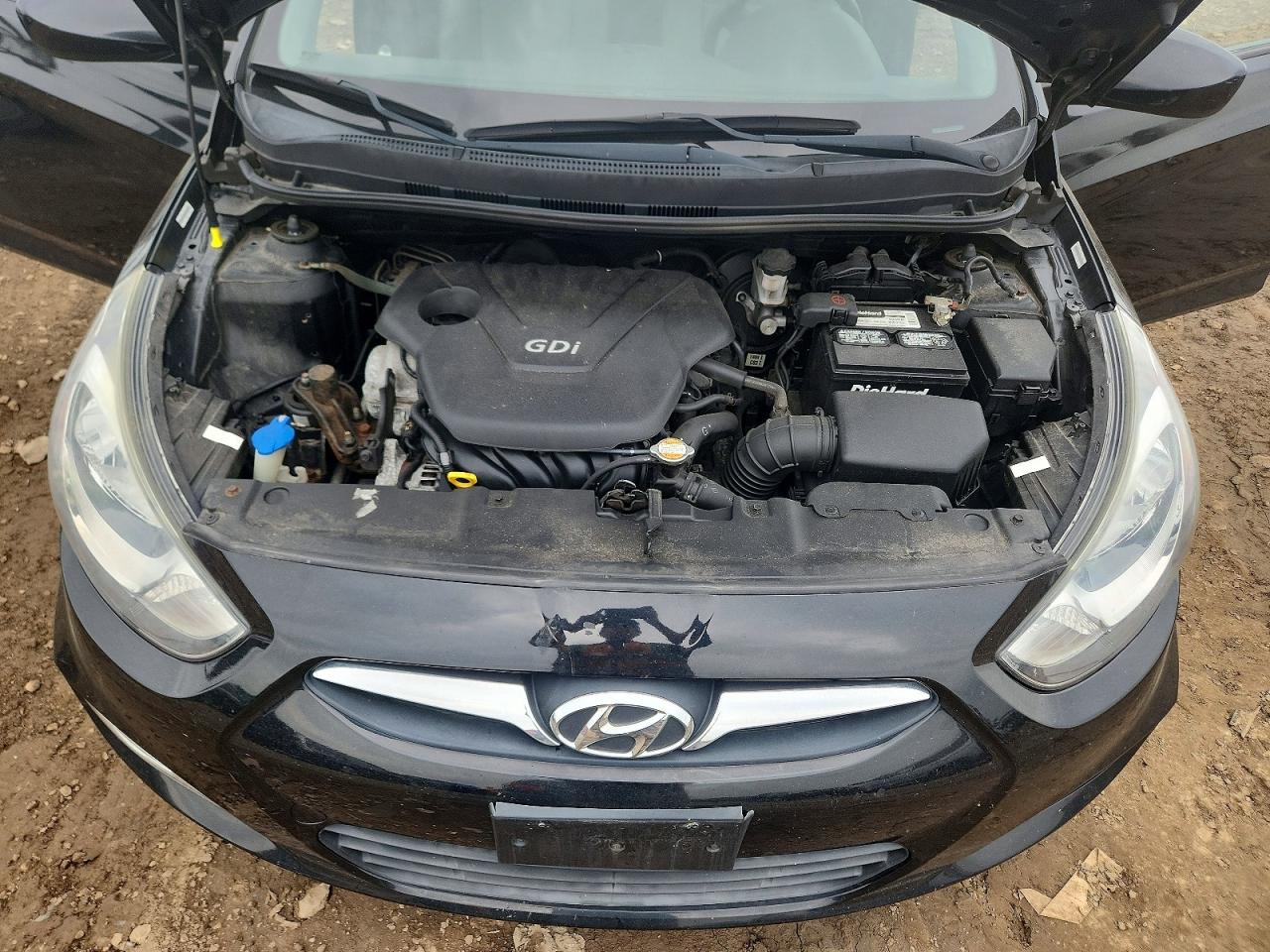 2012 Hyundai Accent Se Black vin: KMHCU5AE4CU008880