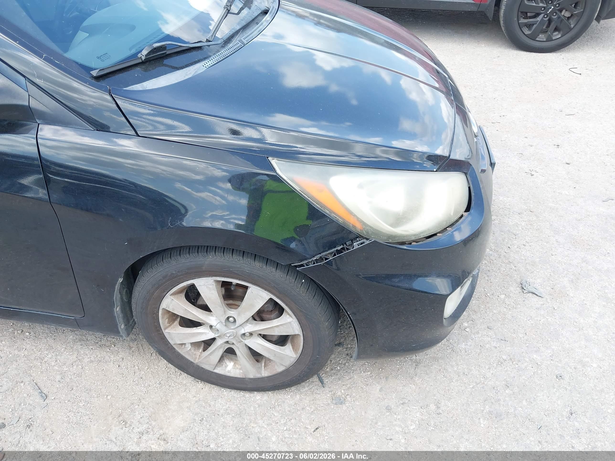 2012 Hyundai Accent Se Black vin: KMHCU5AE4CU022584