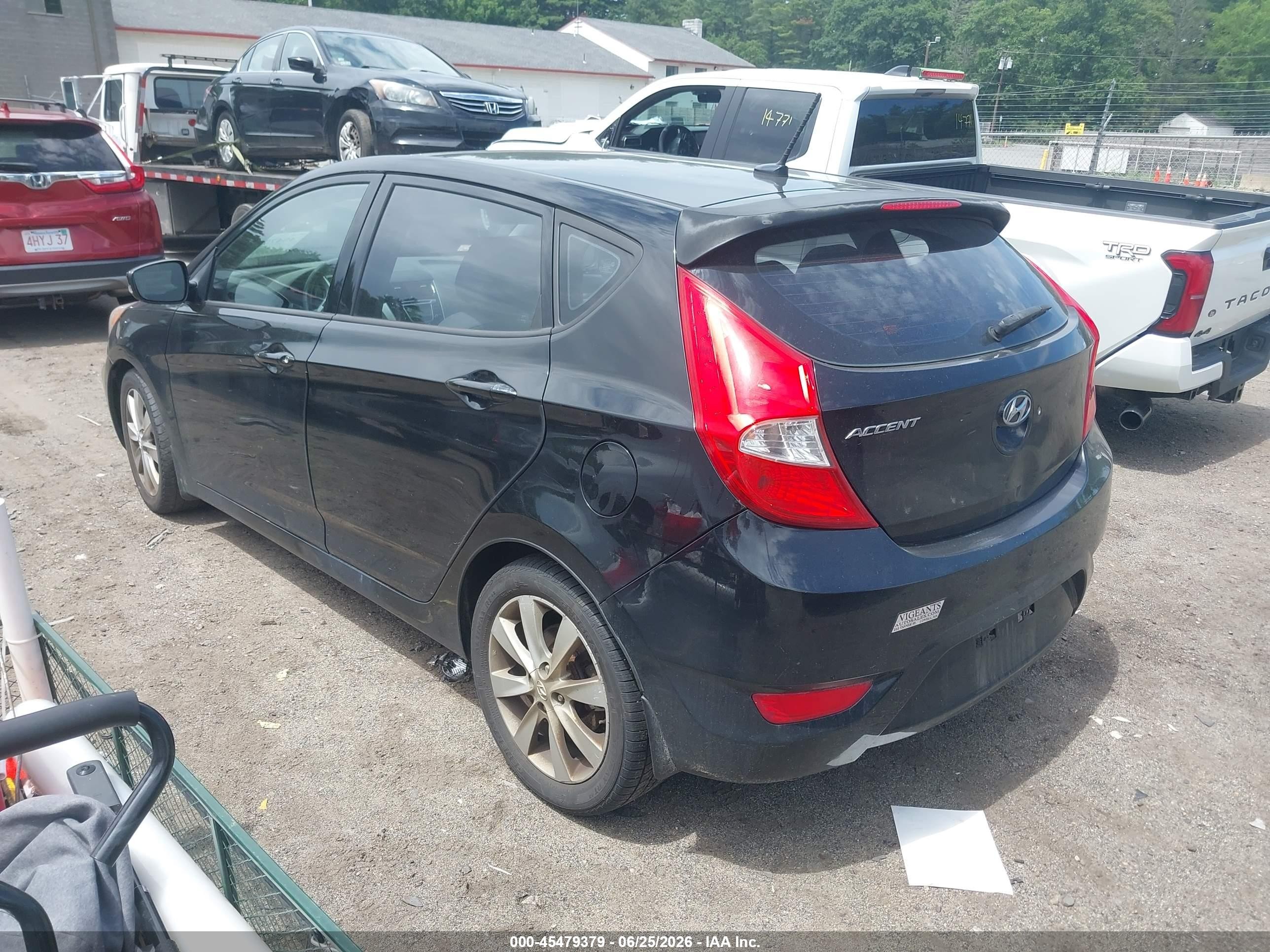 2013 Hyundai Accent Se Black vin: KMHCU5AE4DU090692