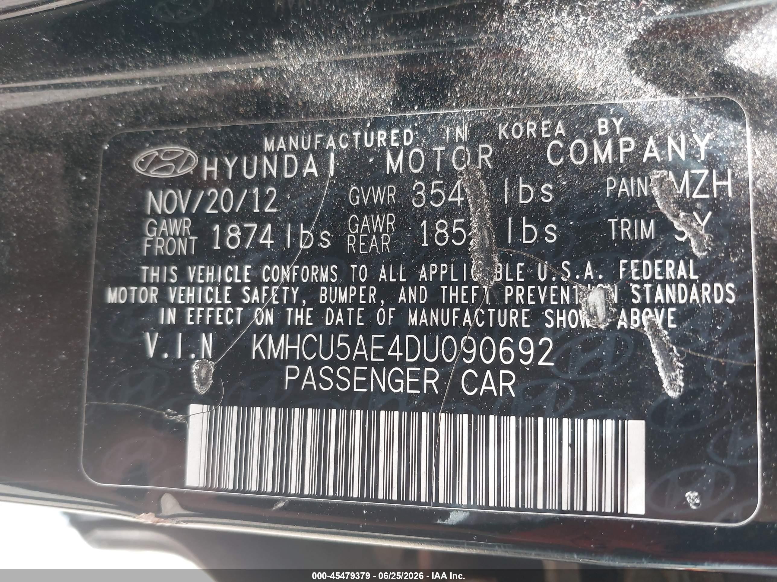 2013 Hyundai Accent Se Black vin: KMHCU5AE4DU090692