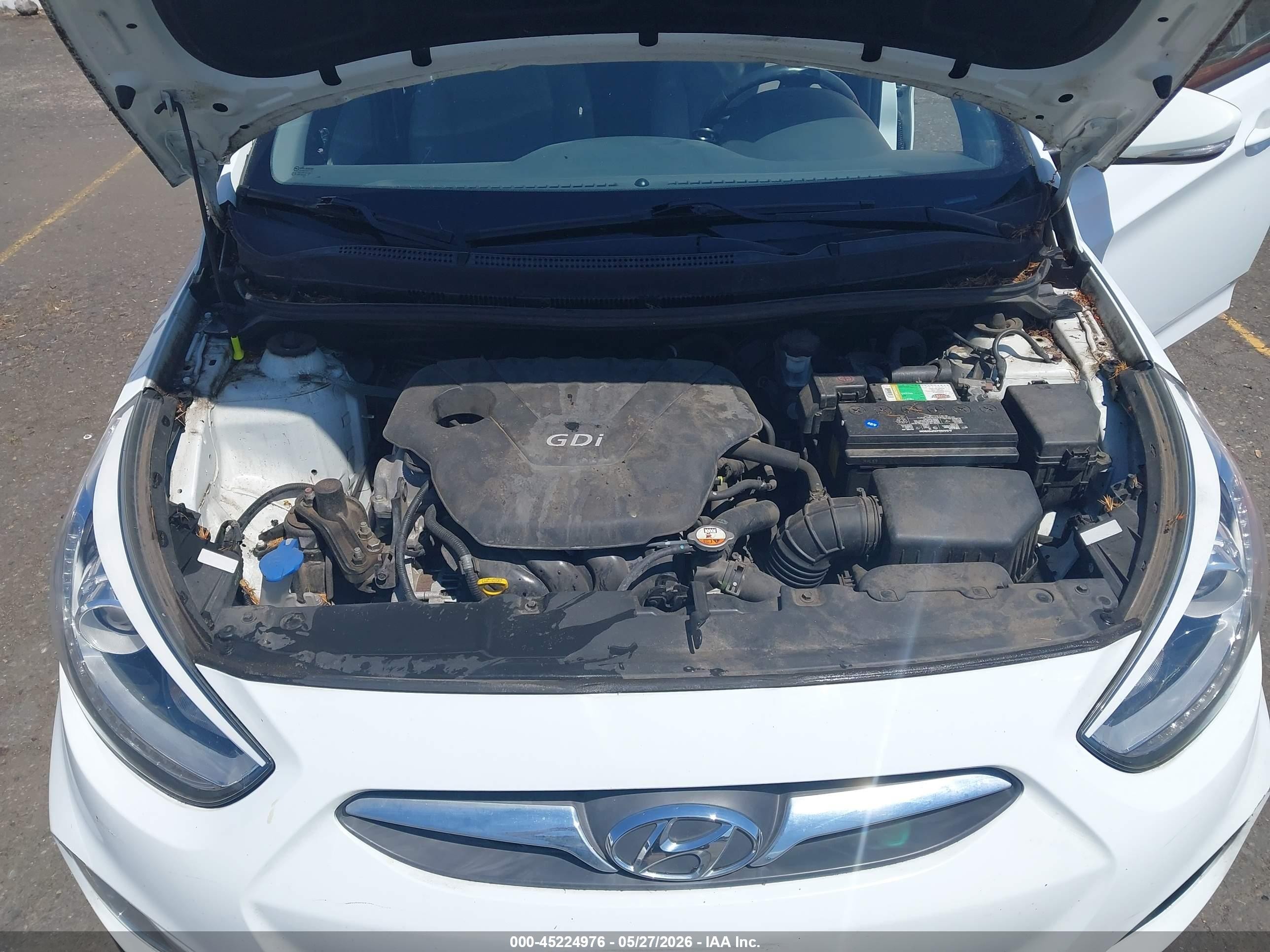 2014 Hyundai Accent Se White vin: KMHCU5AE4EU144655