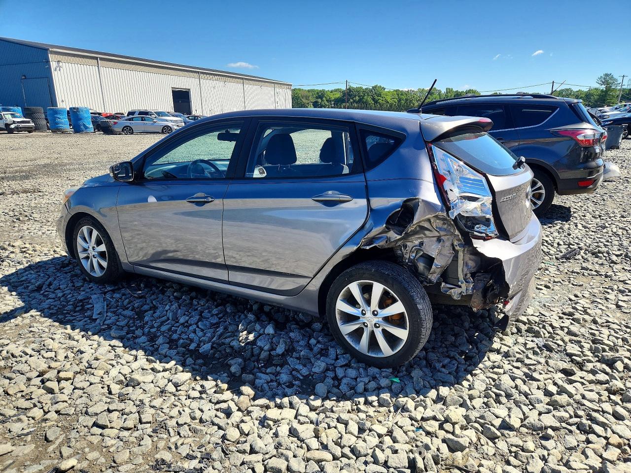 2014 Hyundai Accent Se Gray vin: KMHCU5AE4EU168115