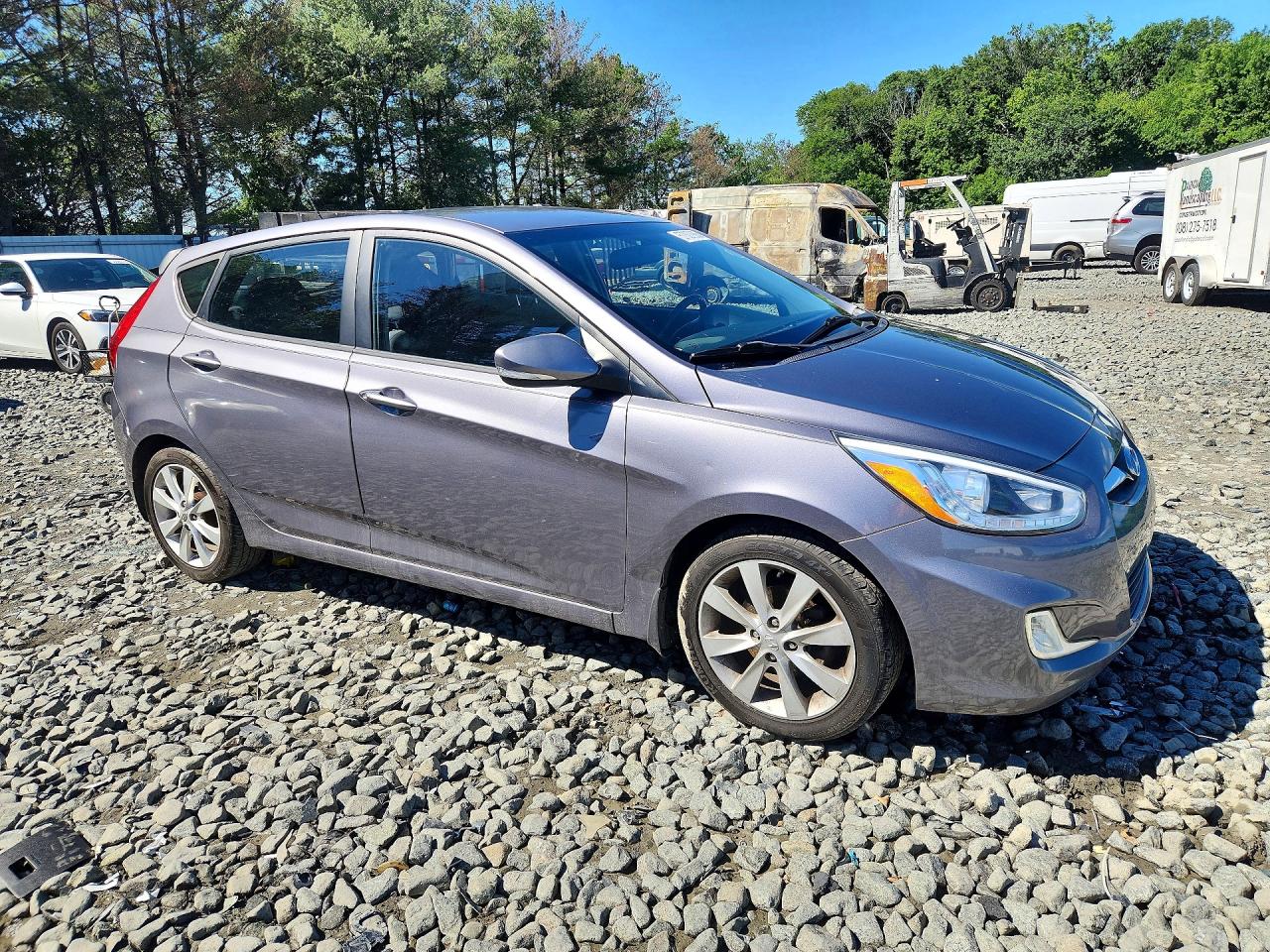 2014 Hyundai Accent Se Gray vin: KMHCU5AE4EU168115