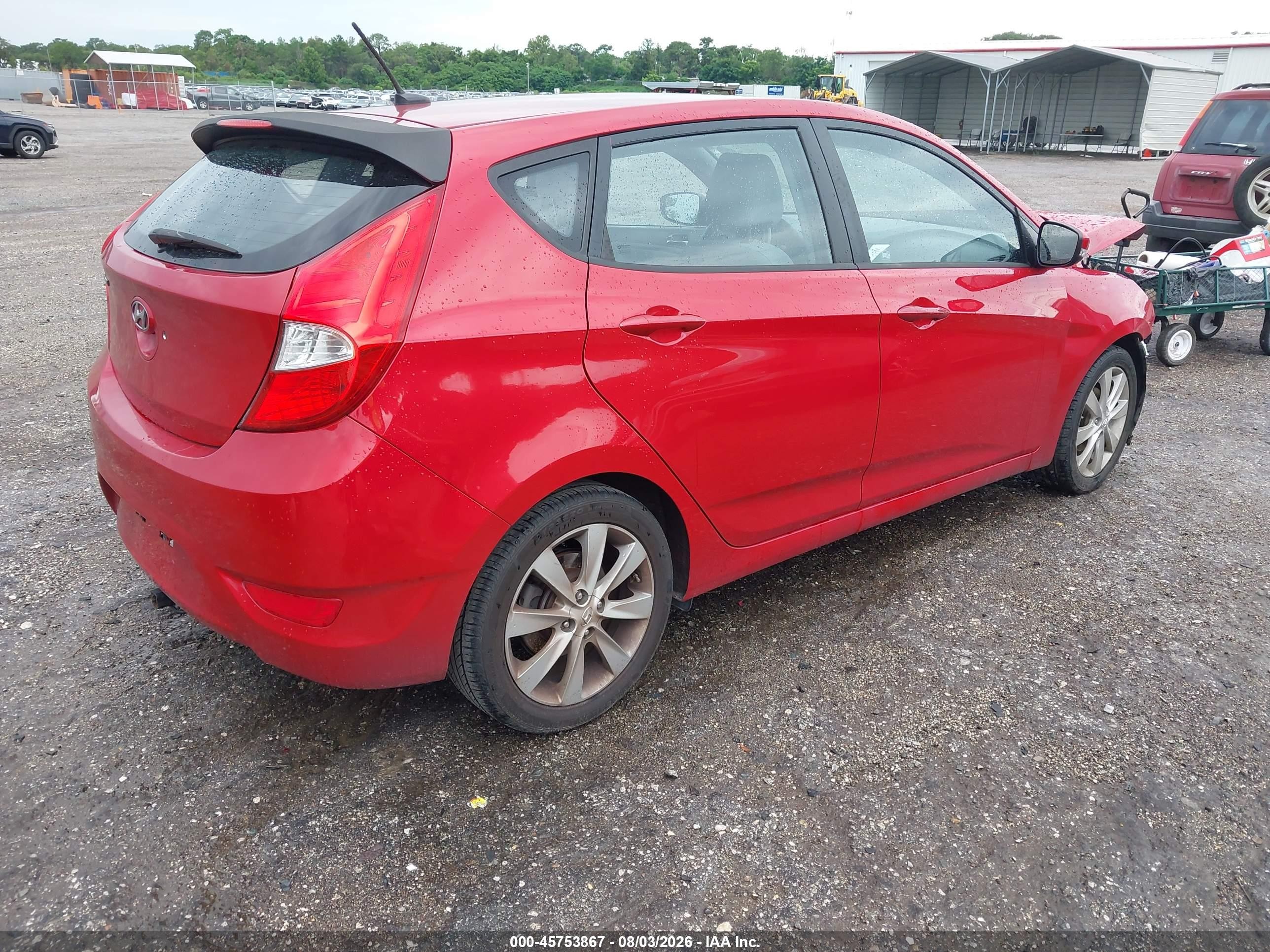 2014 Hyundai Accent Se Red vin: KMHCU5AE4EU173119
