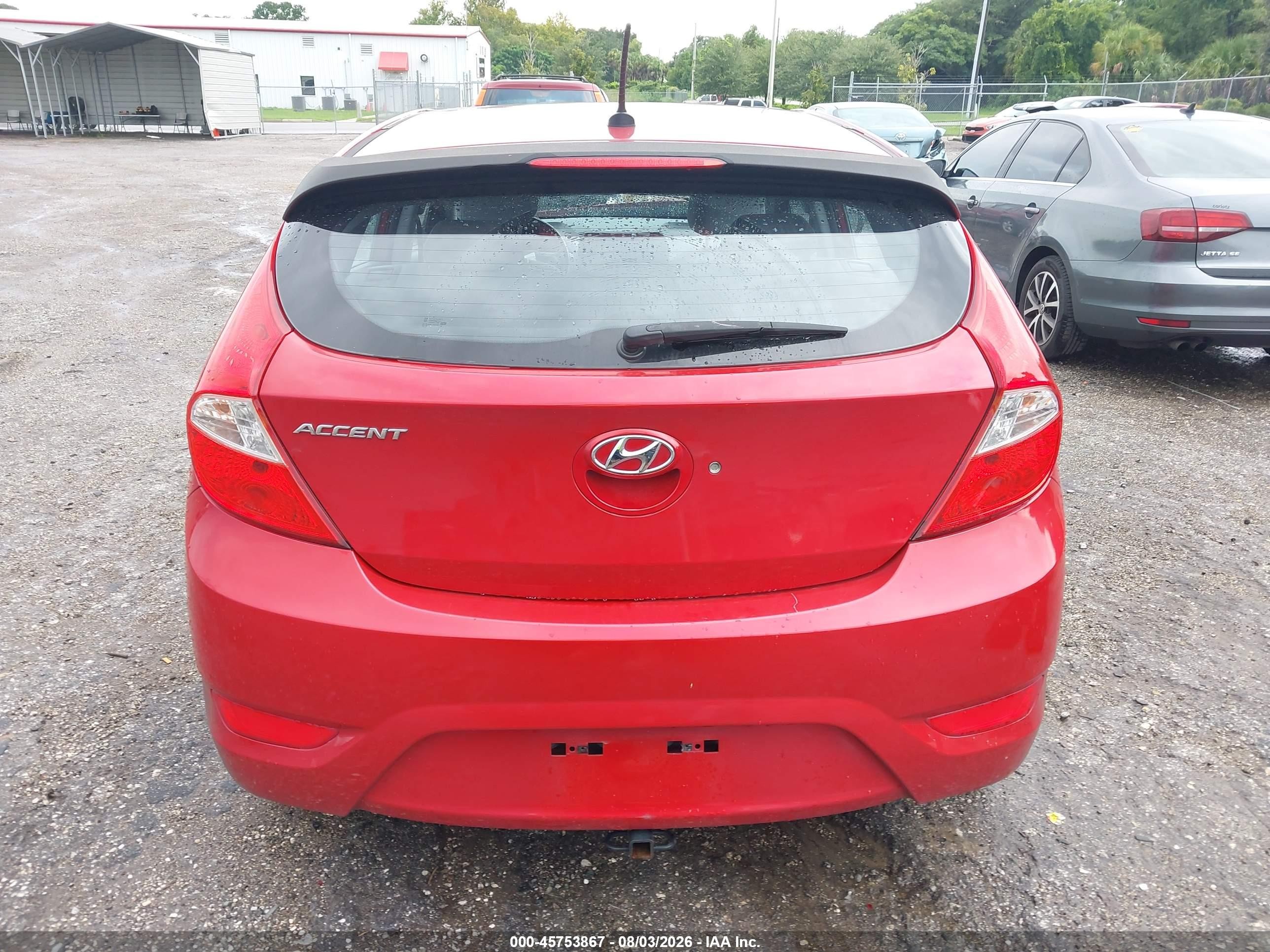 2014 Hyundai Accent Se Red vin: KMHCU5AE4EU173119