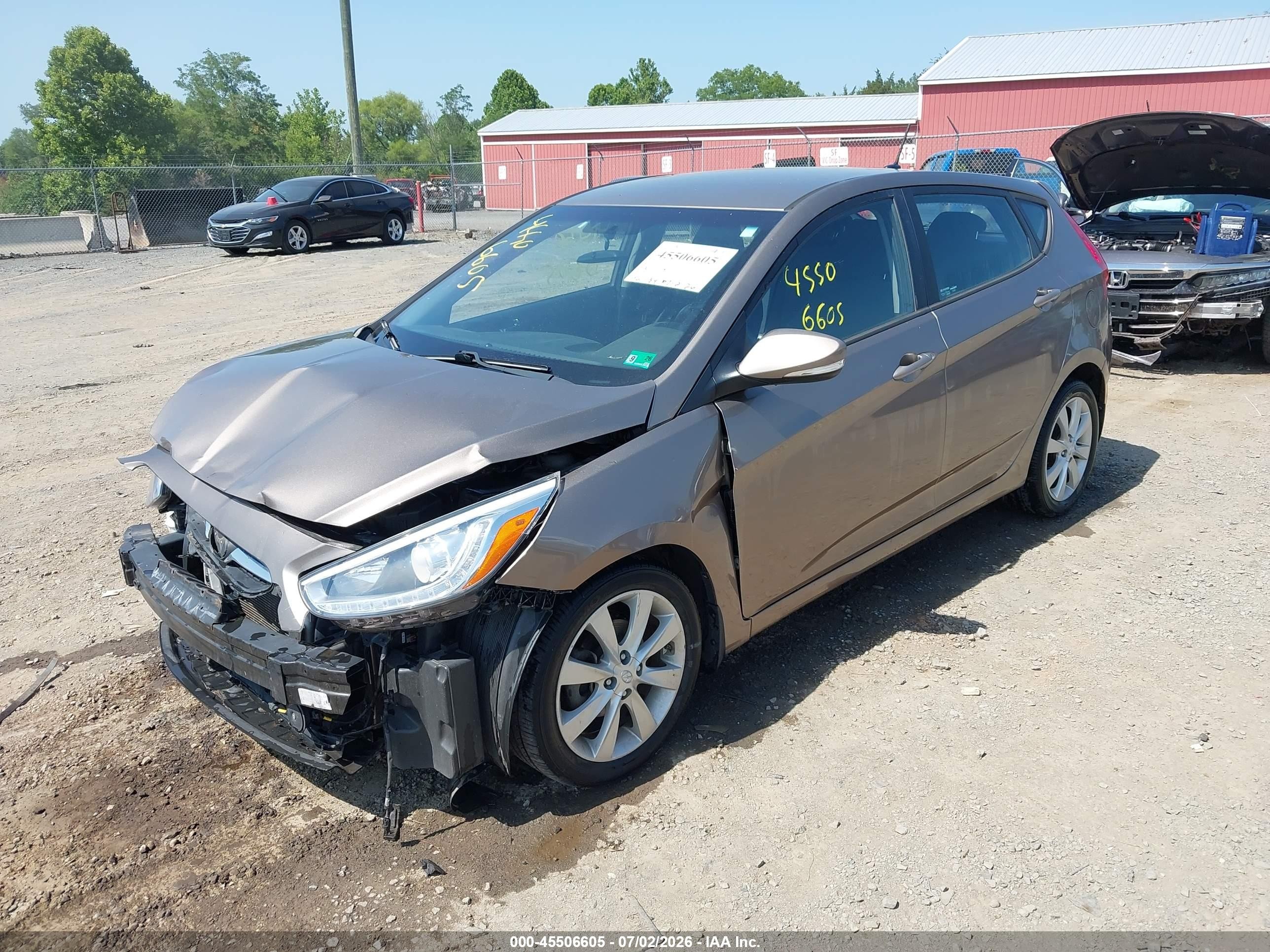 2014 Hyundai Accent Se Gray vin: KMHCU5AE4EU182838