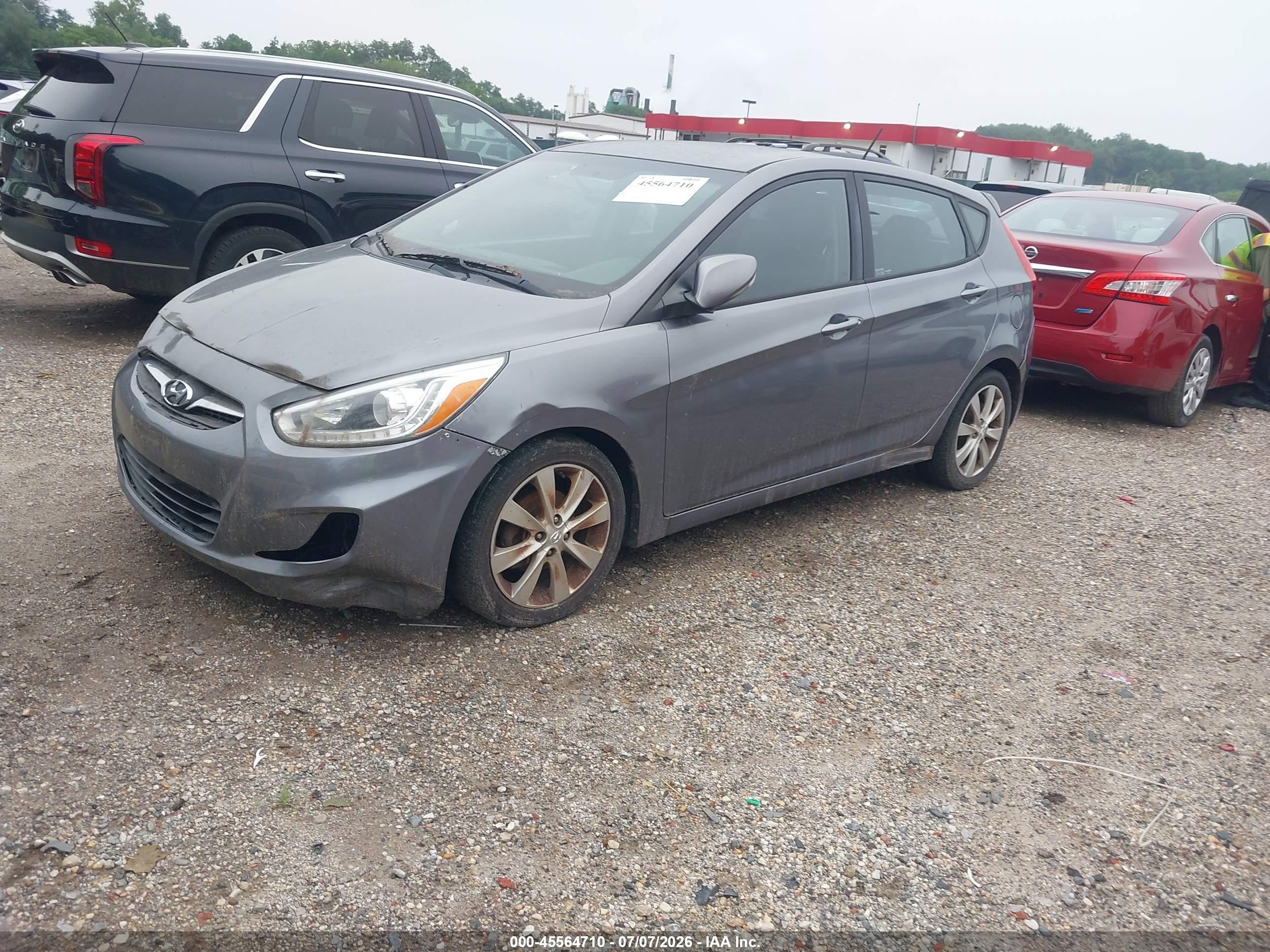 2014 Hyundai Accent Se Gray vin: KMHCU5AE4EU188879