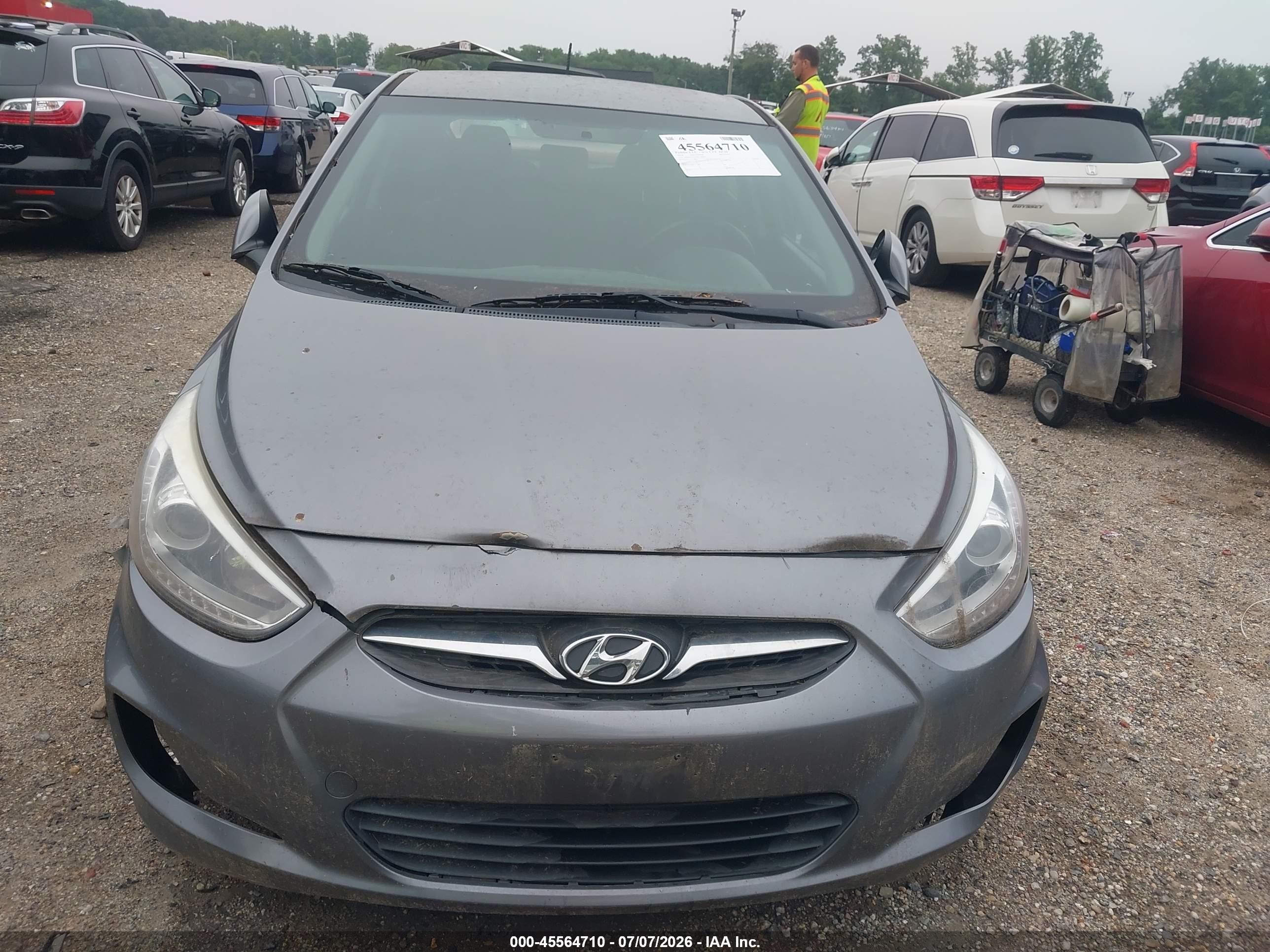 2014 Hyundai Accent Se Gray vin: KMHCU5AE4EU188879