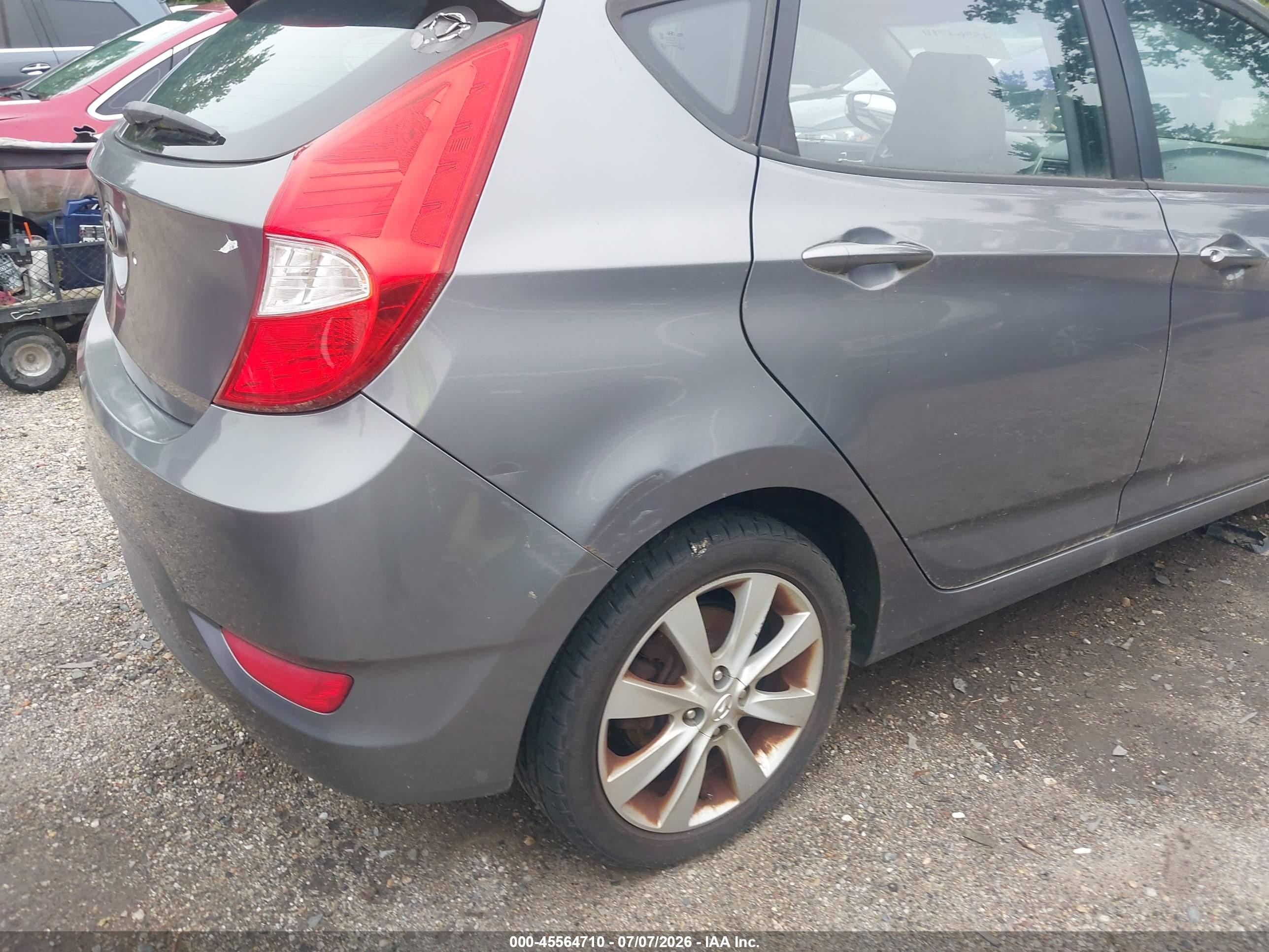 2014 Hyundai Accent Se Gray vin: KMHCU5AE4EU188879