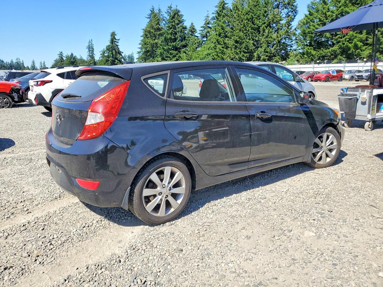 2014 Hyundai Accent Se Black vin: KMHCU5AE4EU196013