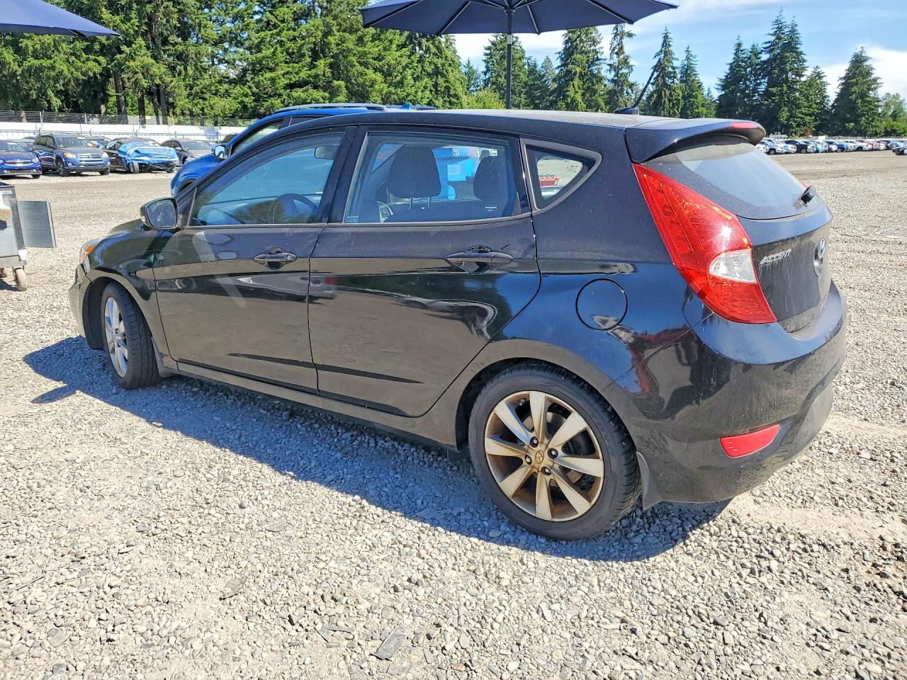2014 Hyundai Accent Se Black vin: KMHCU5AE4EU196013