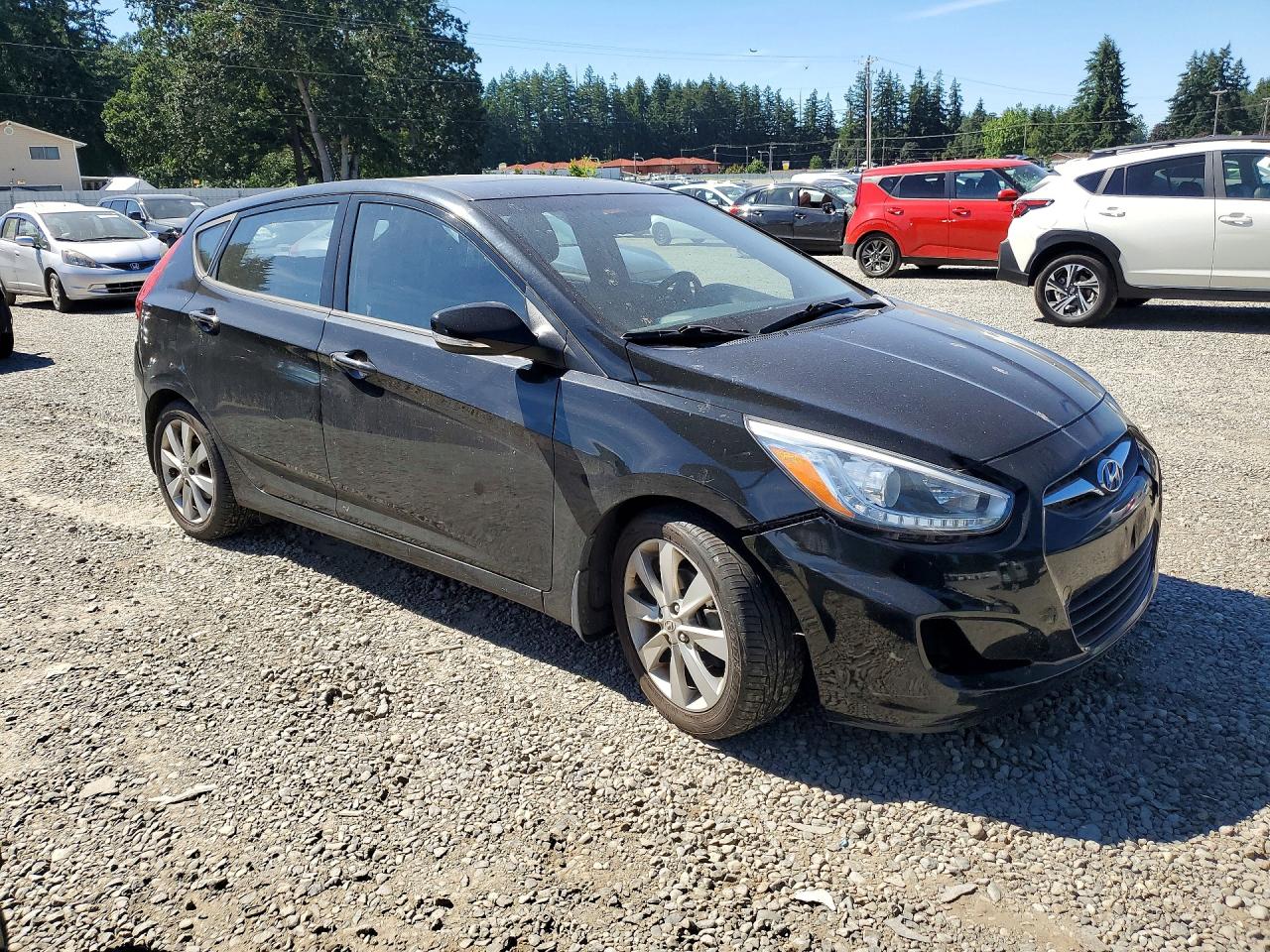 2014 Hyundai Accent Se Black vin: KMHCU5AE4EU196013