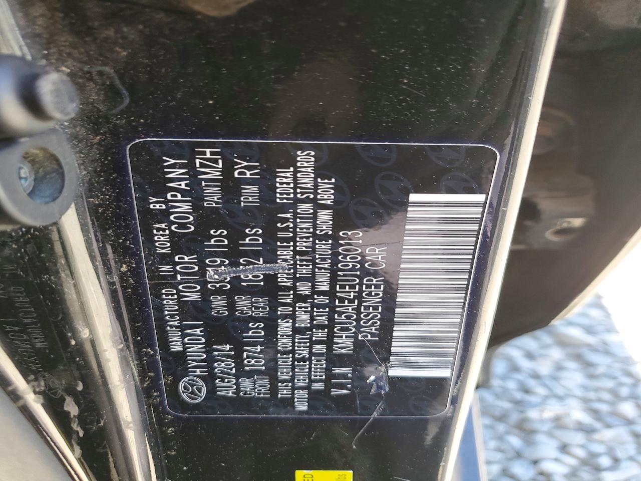 2014 Hyundai Accent Se Black vin: KMHCU5AE4EU196013