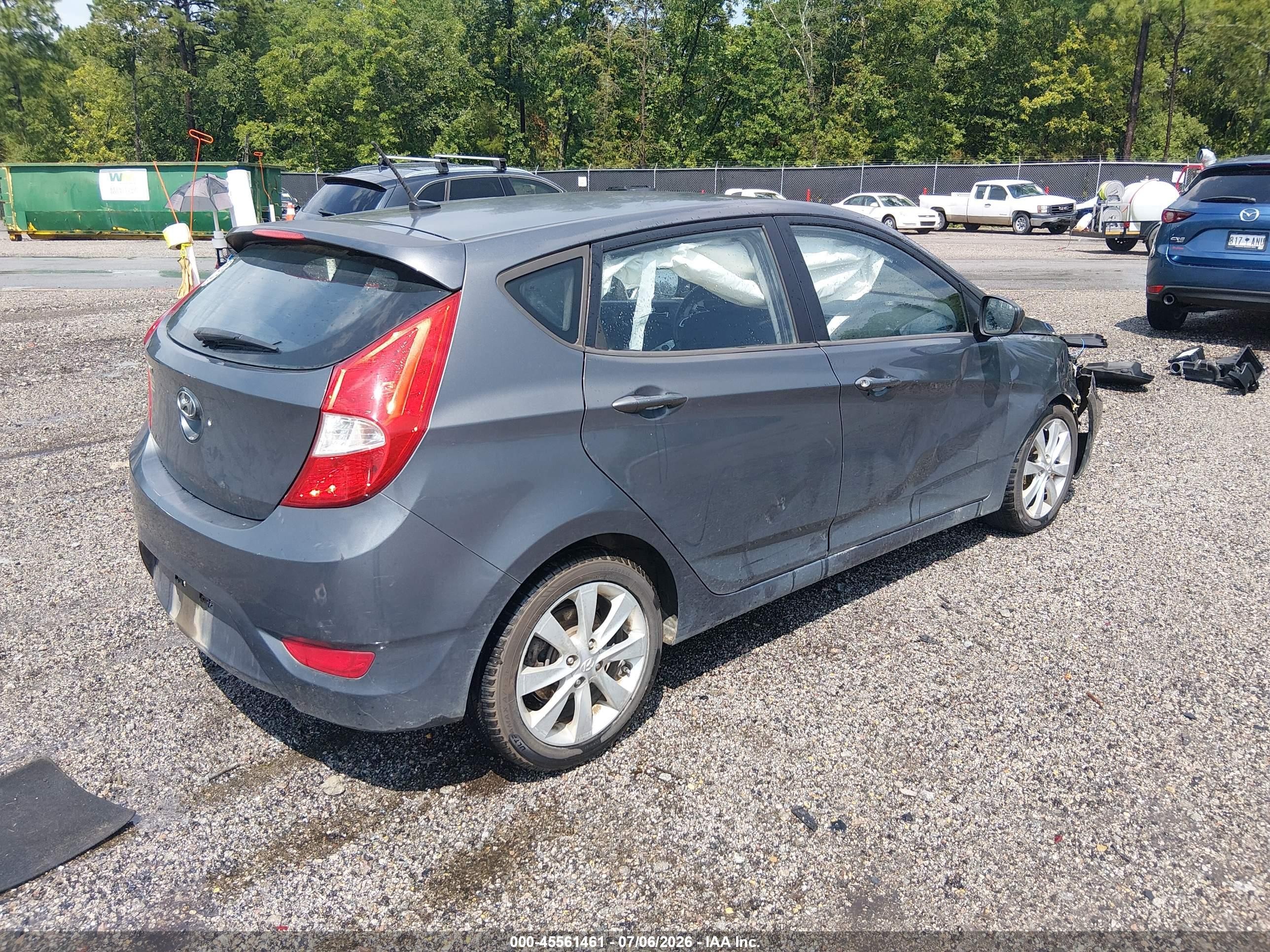 2012 Hyundai Accent Se Gray vin: KMHCU5AE5CU005390