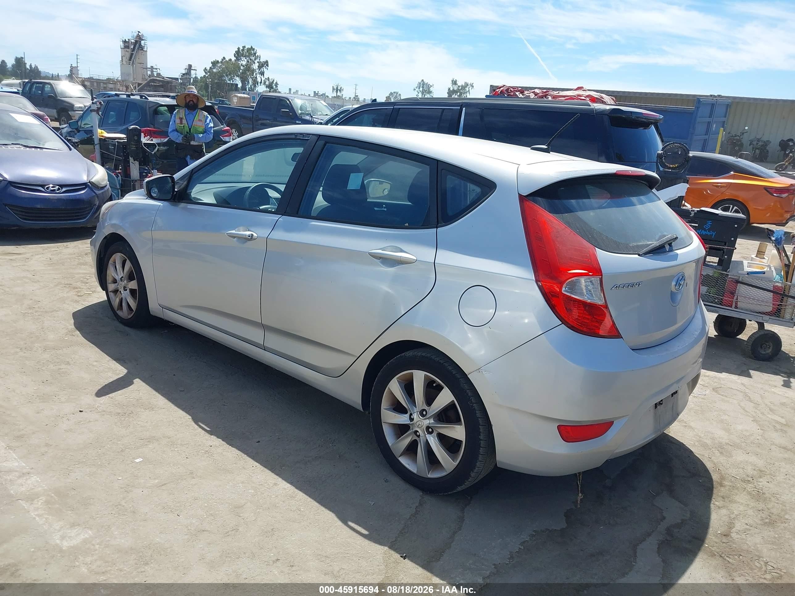 2012 Hyundai Accent Se Silver vin: KMHCU5AE5CU021959