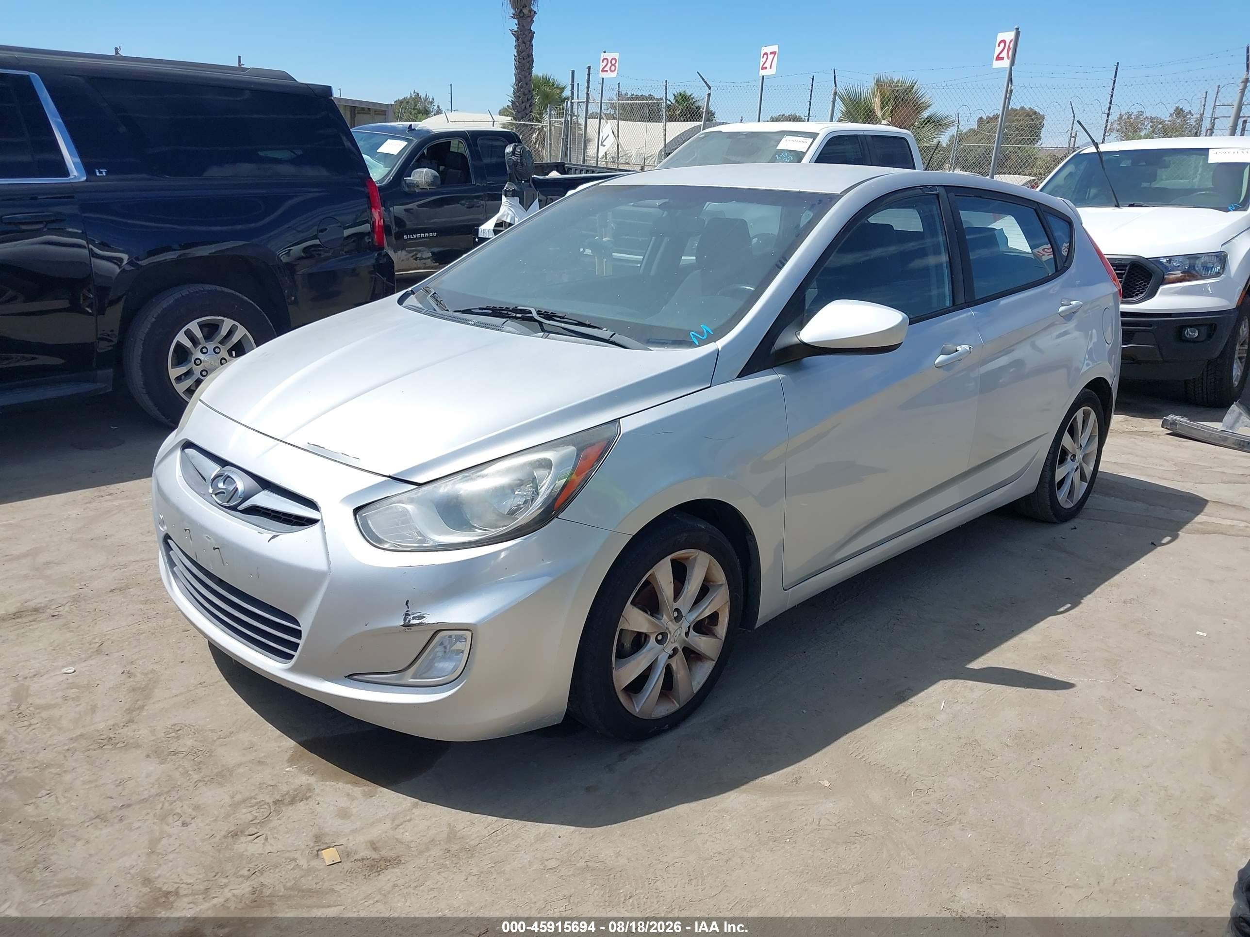 2012 Hyundai Accent Se Silver vin: KMHCU5AE5CU021959