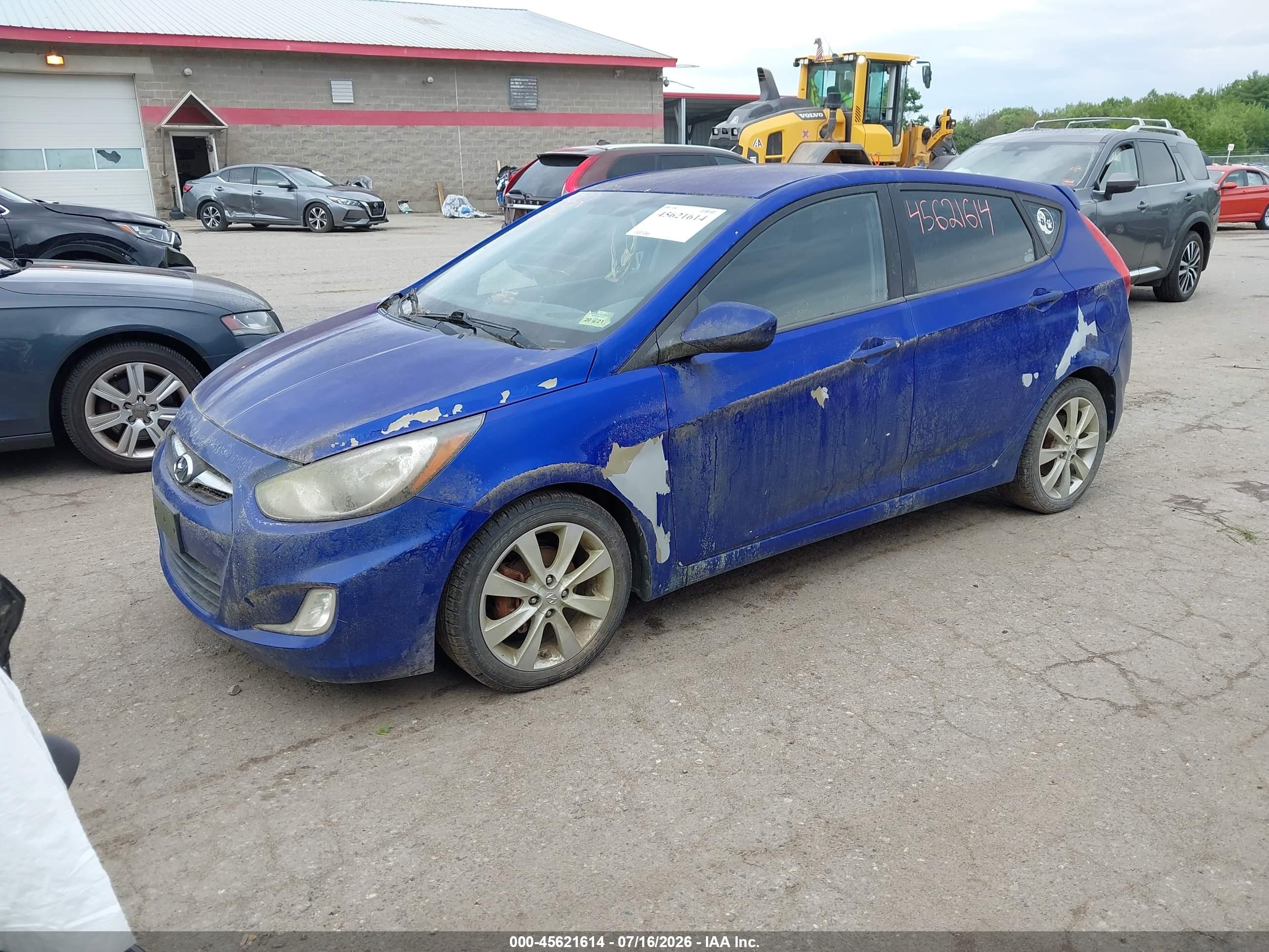 2012 Hyundai Accent Se Синий vin: KMHCU5AE5CU027244
