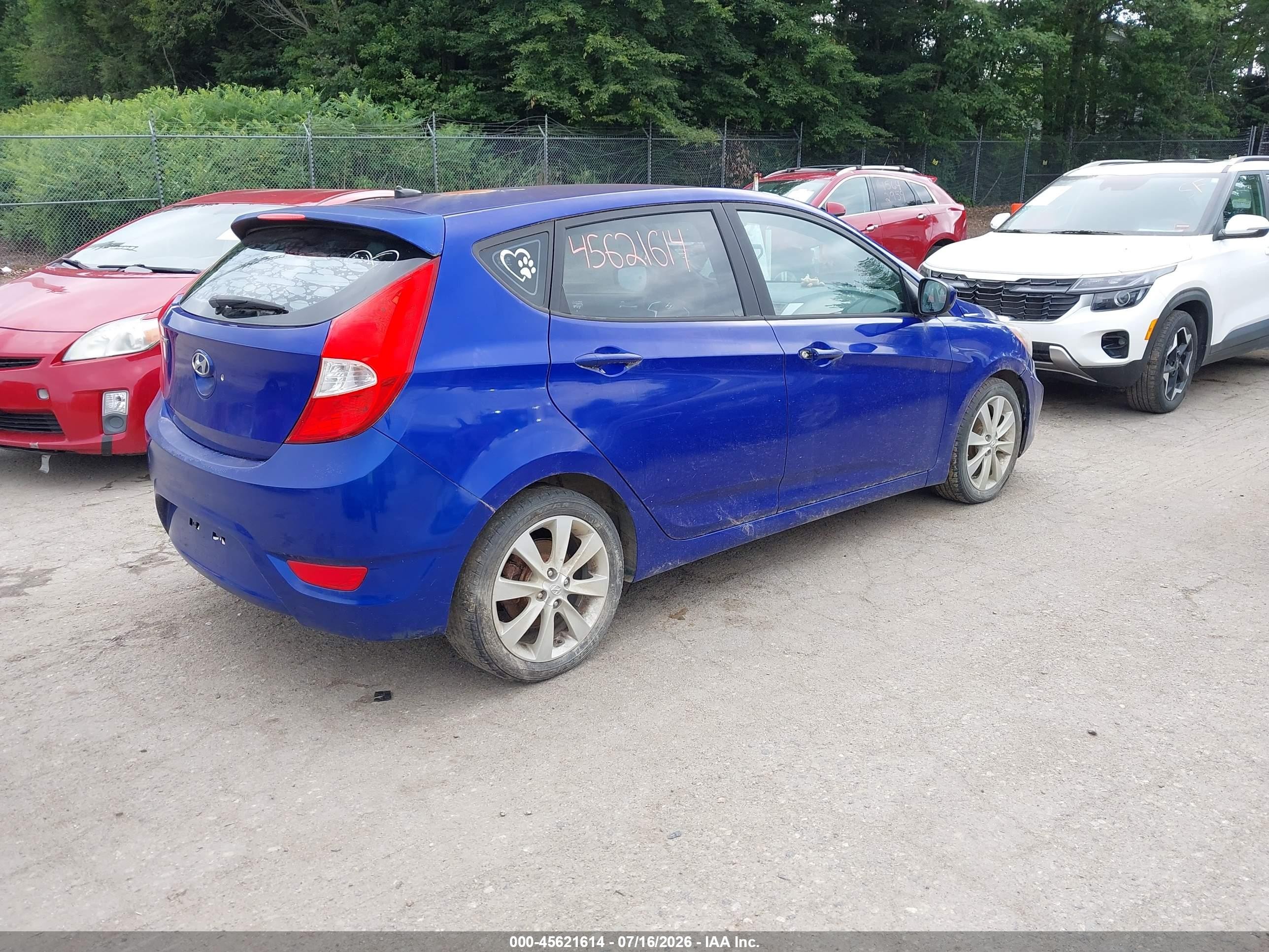 2012 Hyundai Accent Se Синий vin: KMHCU5AE5CU027244
