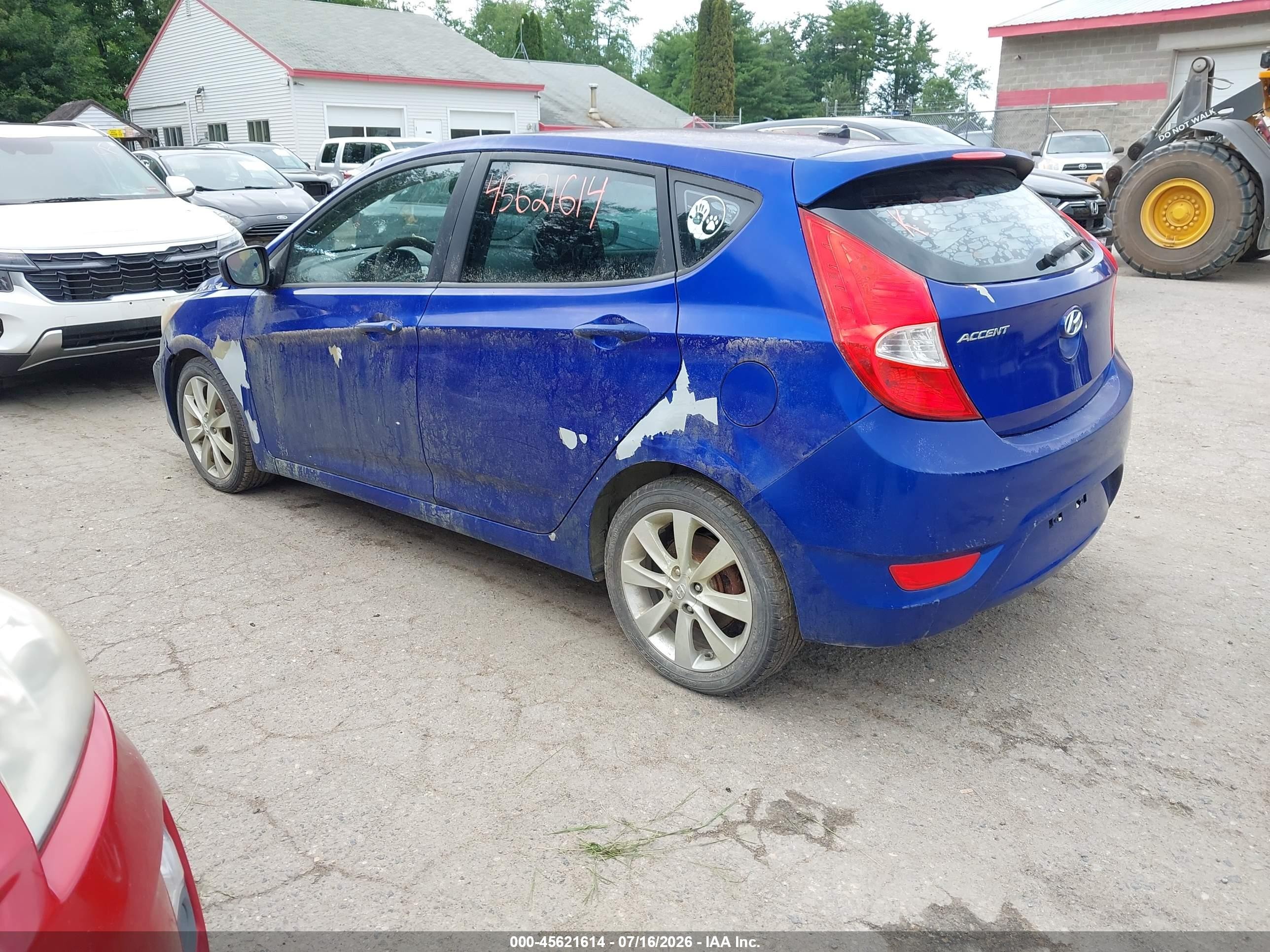 2012 Hyundai Accent Se Синий vin: KMHCU5AE5CU027244