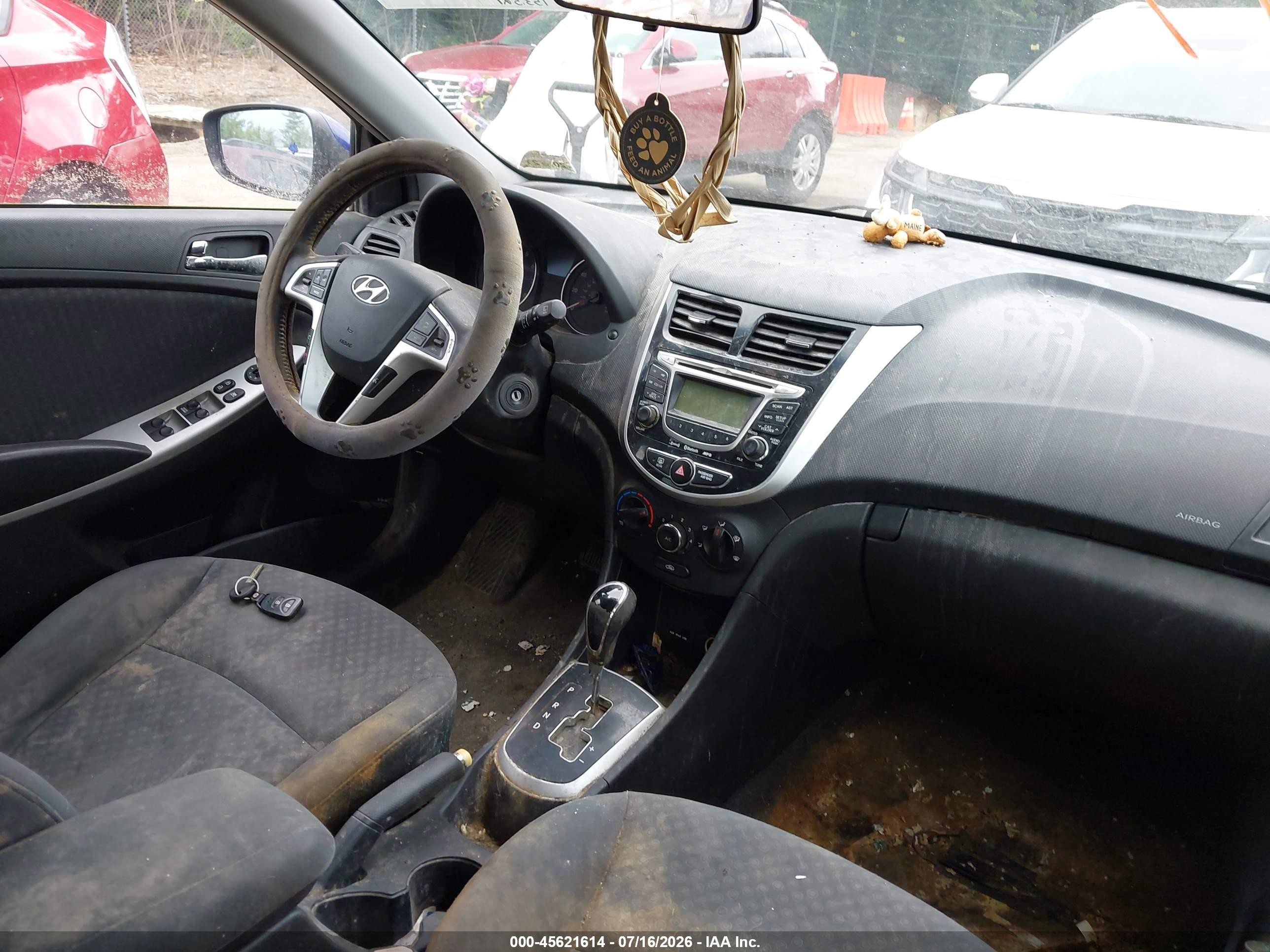 2012 Hyundai Accent Se Синий vin: KMHCU5AE5CU027244