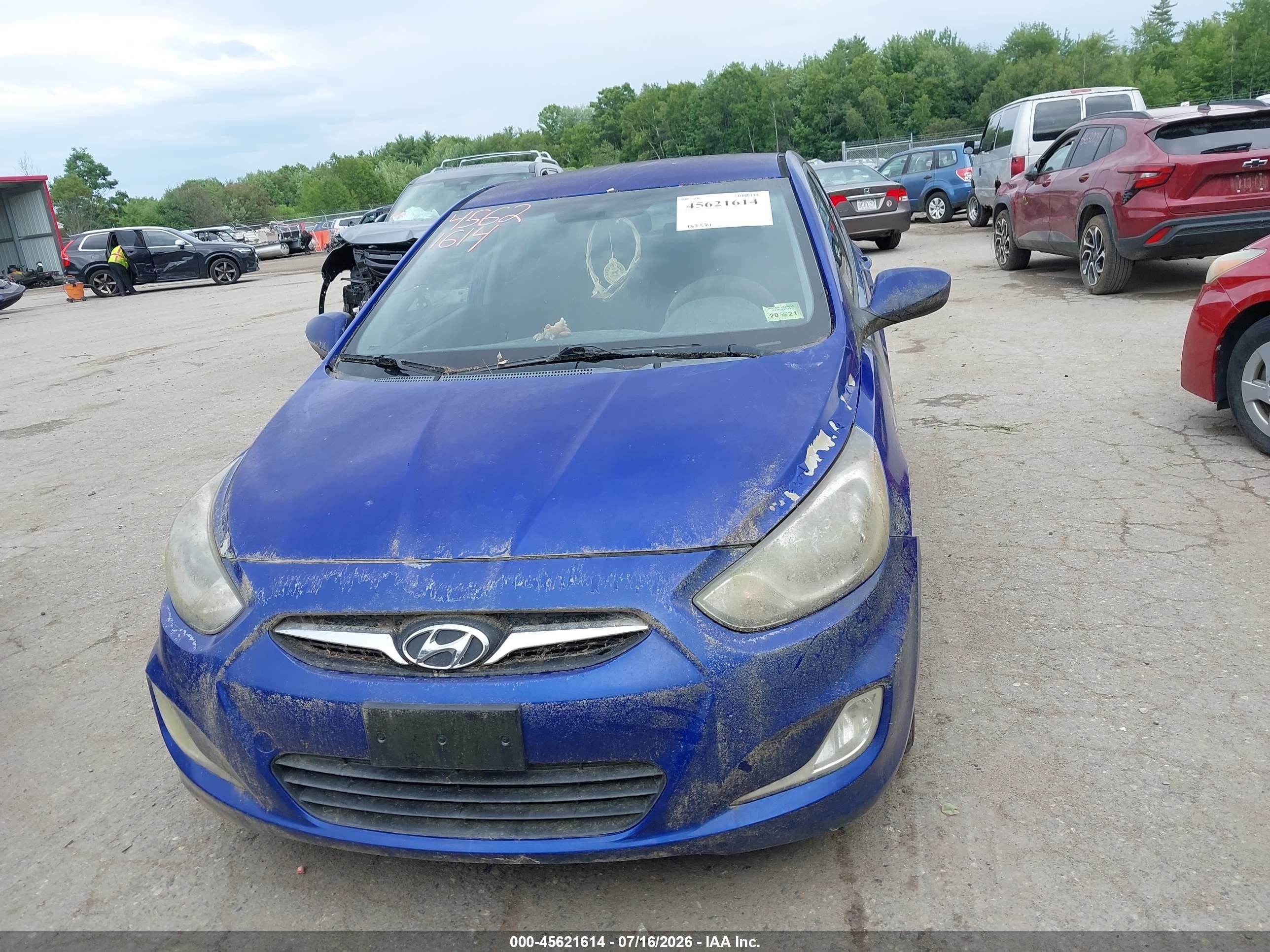 2012 Hyundai Accent Se Синий vin: KMHCU5AE5CU027244