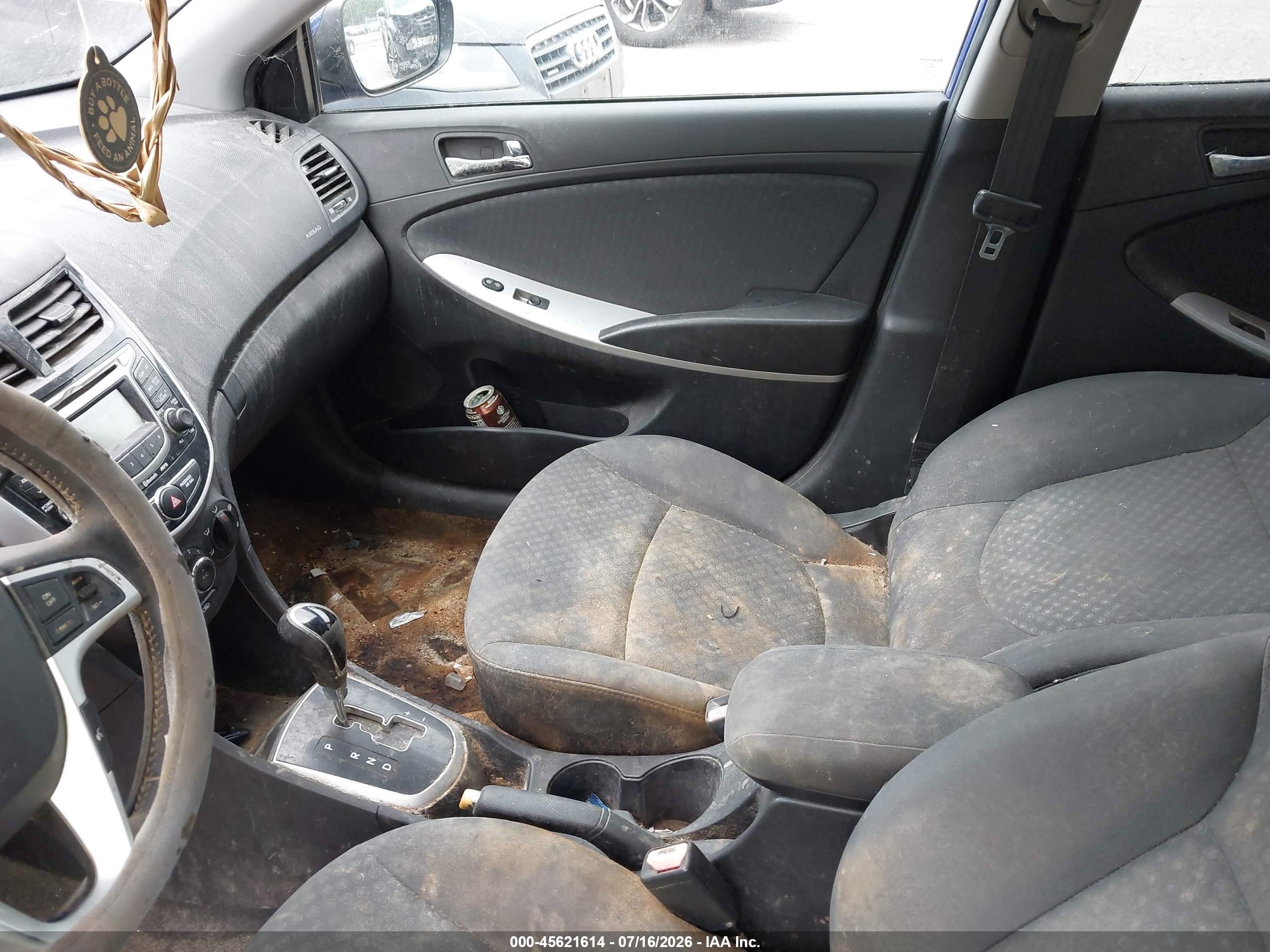 2012 Hyundai Accent Se Синий vin: KMHCU5AE5CU027244