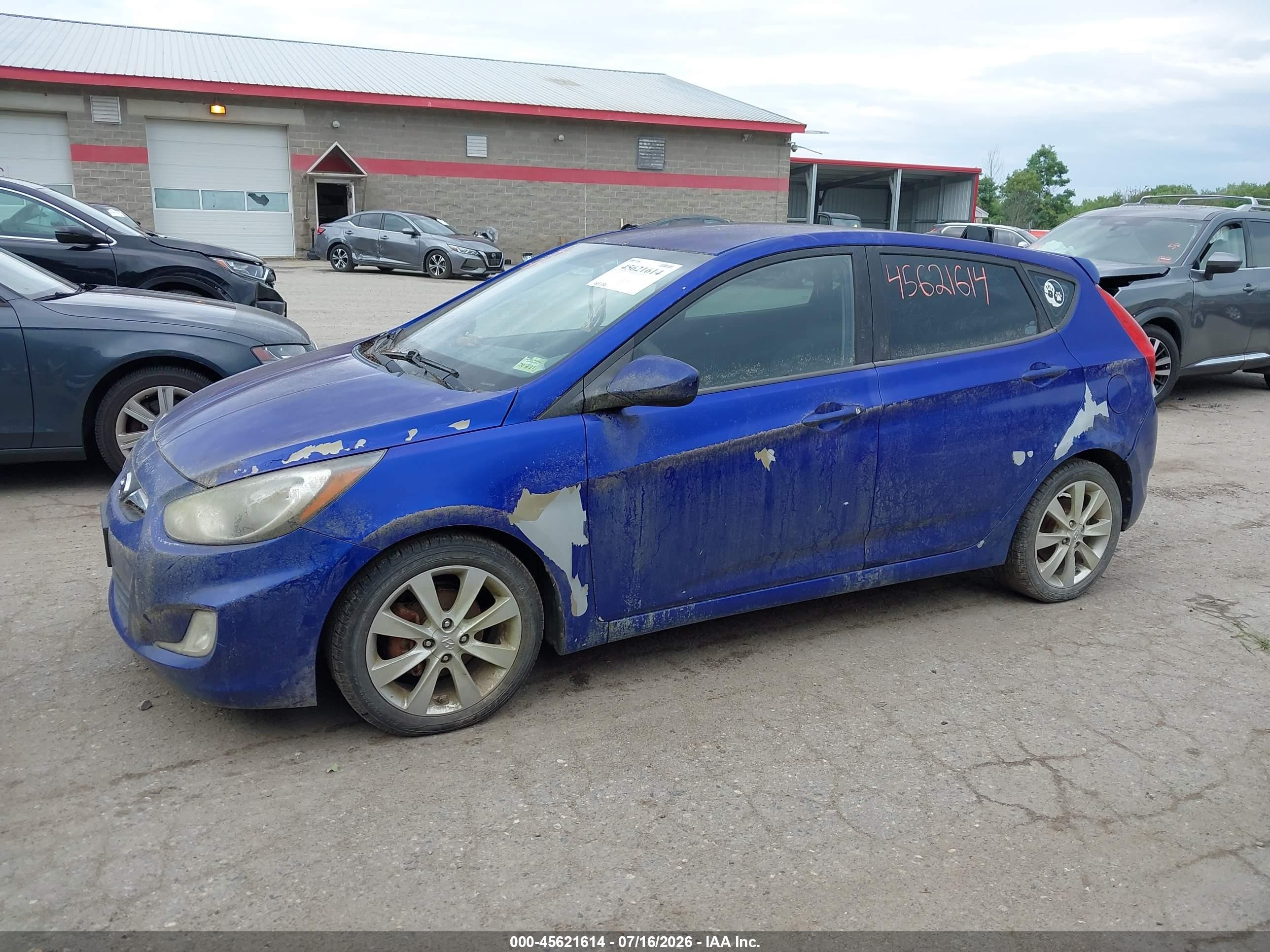 2012 Hyundai Accent Se Синий vin: KMHCU5AE5CU027244