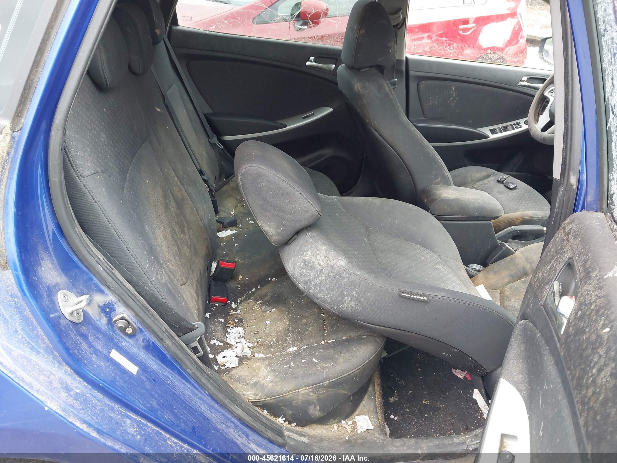 2012 Hyundai Accent Se Синий vin: KMHCU5AE5CU027244