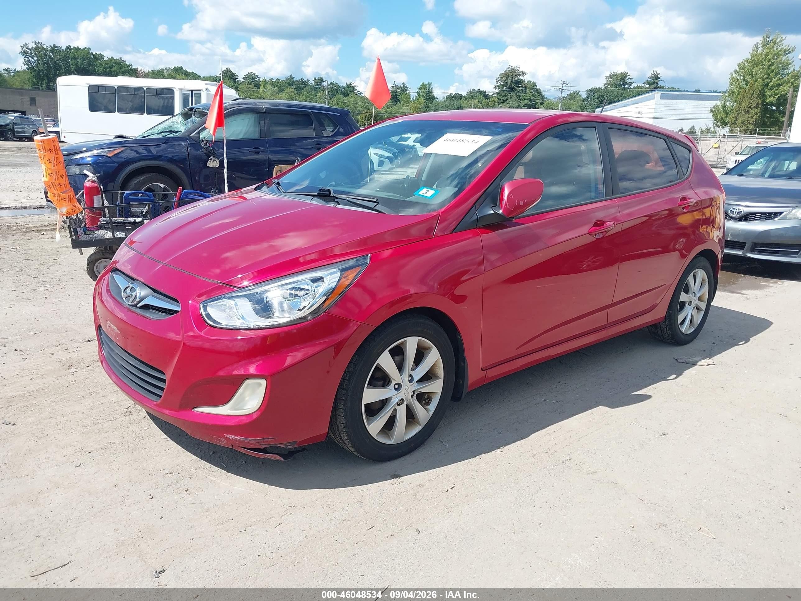 2013 Hyundai Accent Se Красный vin: KMHCU5AE5DU075103