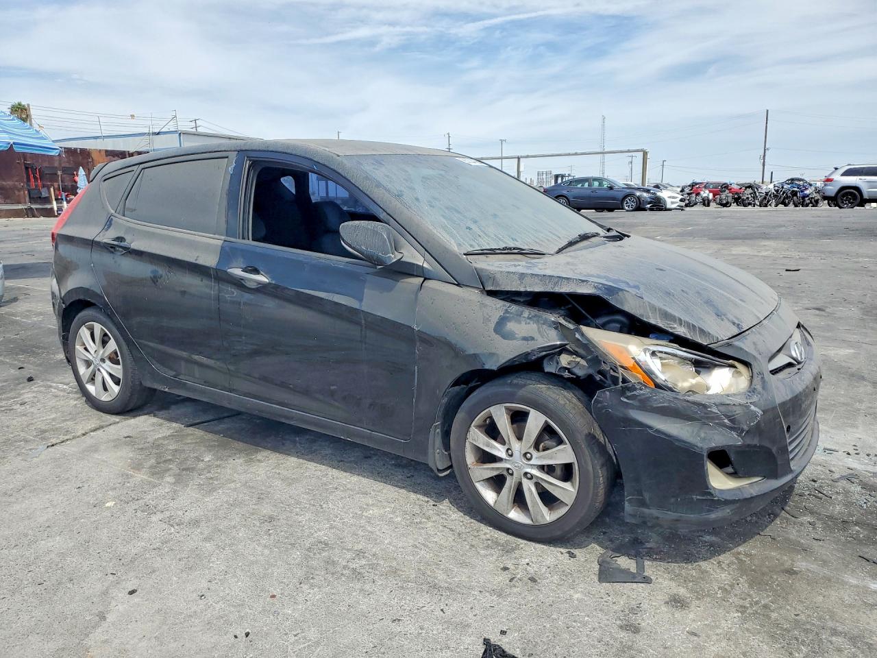 2013 Hyundai Accent Se Black vin: KMHCU5AE5DU106043