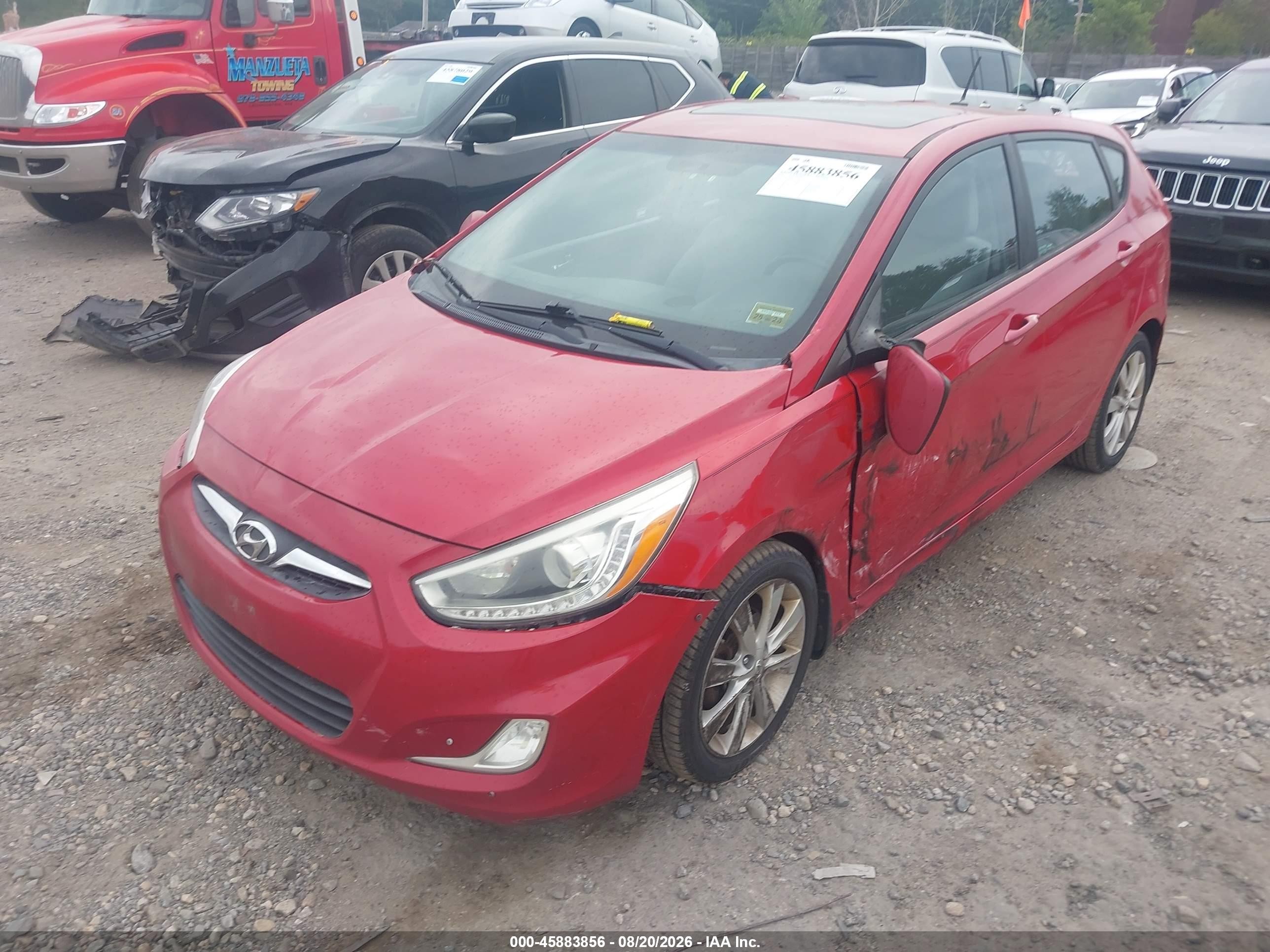 2014 Hyundai Accent Se Red vin: KMHCU5AE5EU153042